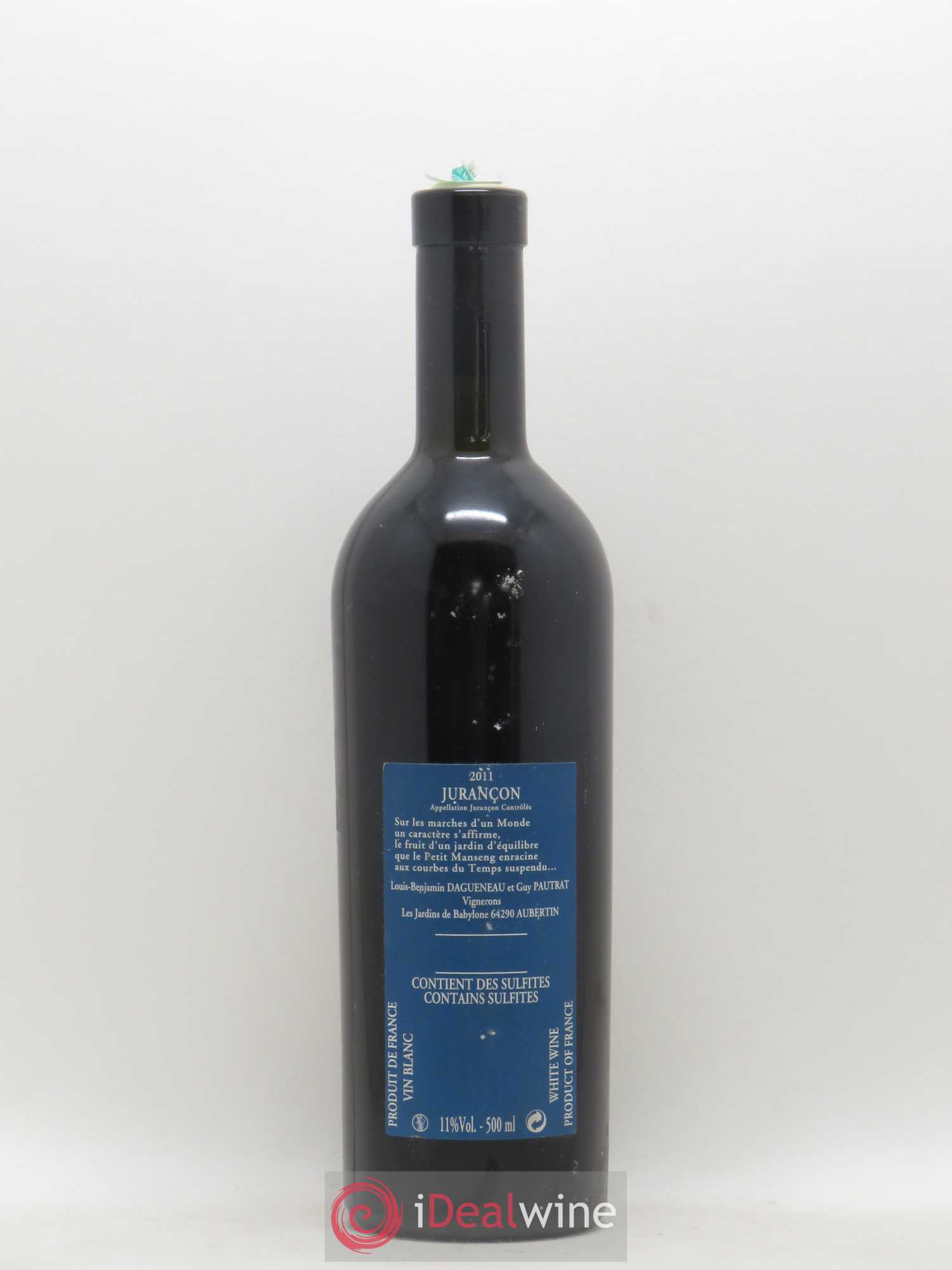 Vin de France (anciennement Jurançon) Jardins de Babylone Didier Dagueneau 50cl (senza prezzo di riserva) 2011 - Lotto di 1 bottiglia - 1