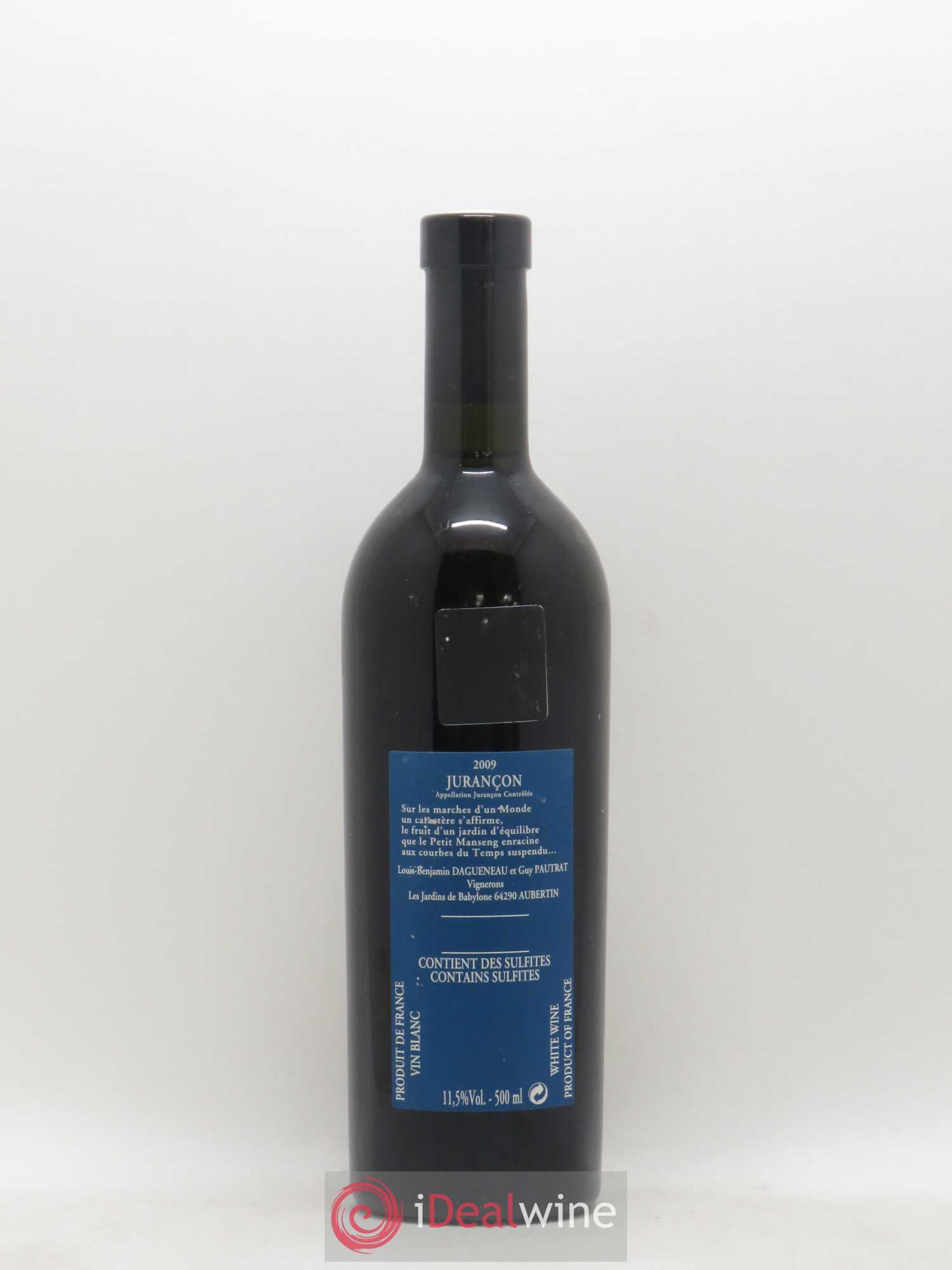 Vin de France (anciennement Jurançon) Jardins de Babylone Didier Dagueneau 50cl 2009 - Lotto di 1 bottiglia - 1