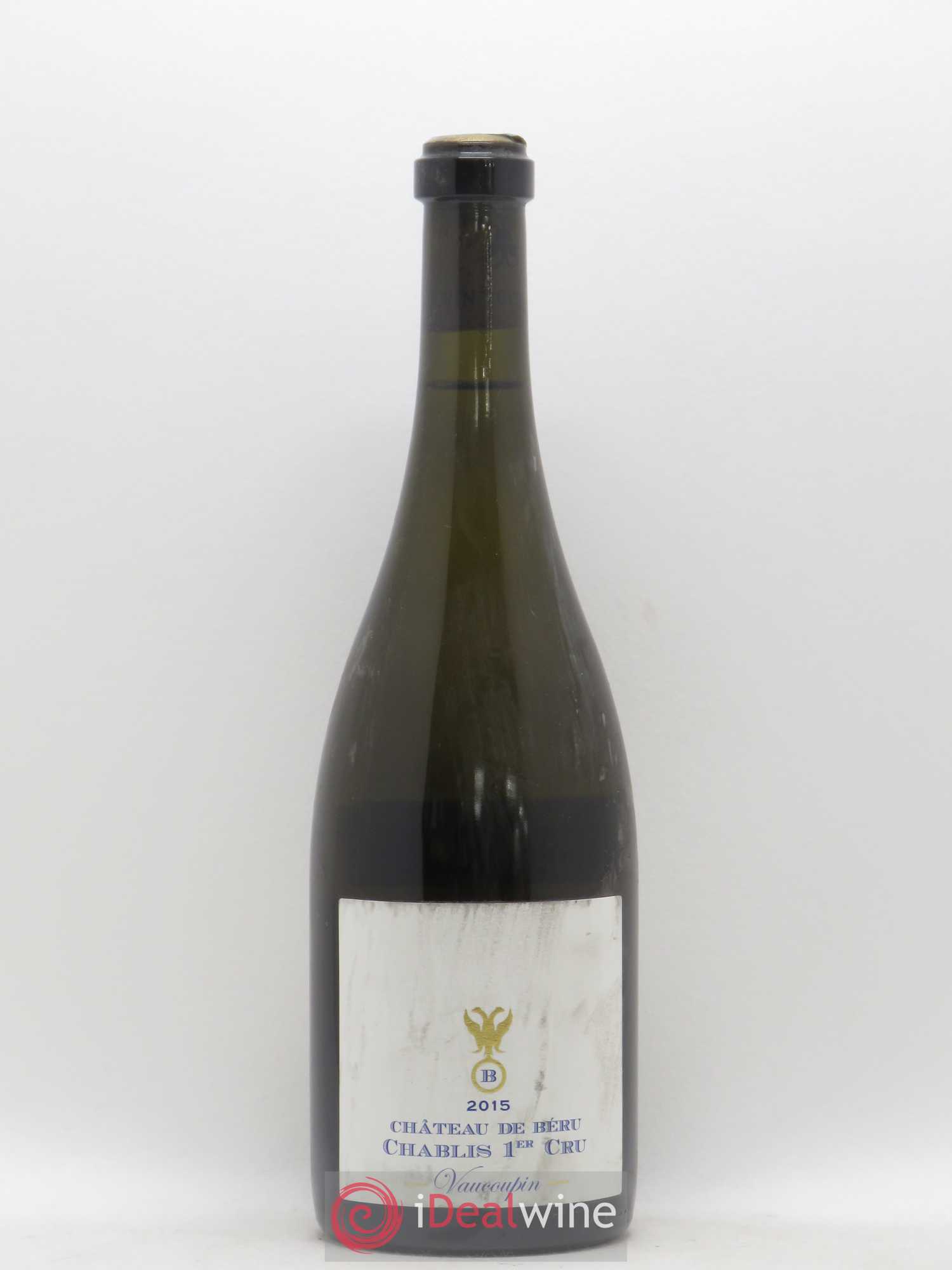 Chablis 1er Cru Vaucoupin Chateau de Beru (sans prix de réserve) 2015 - Posten von 1 Flasche - 0