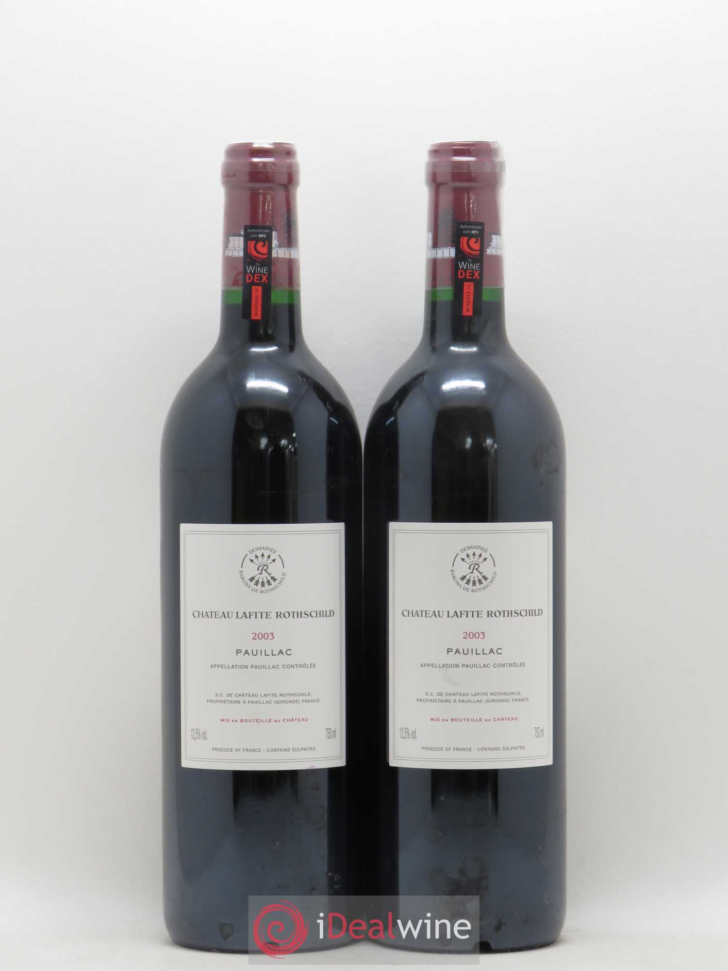 Château Lafite Rothschild 1er Grand Cru Classé 2003 - Lot de 2 bouteilles - 1