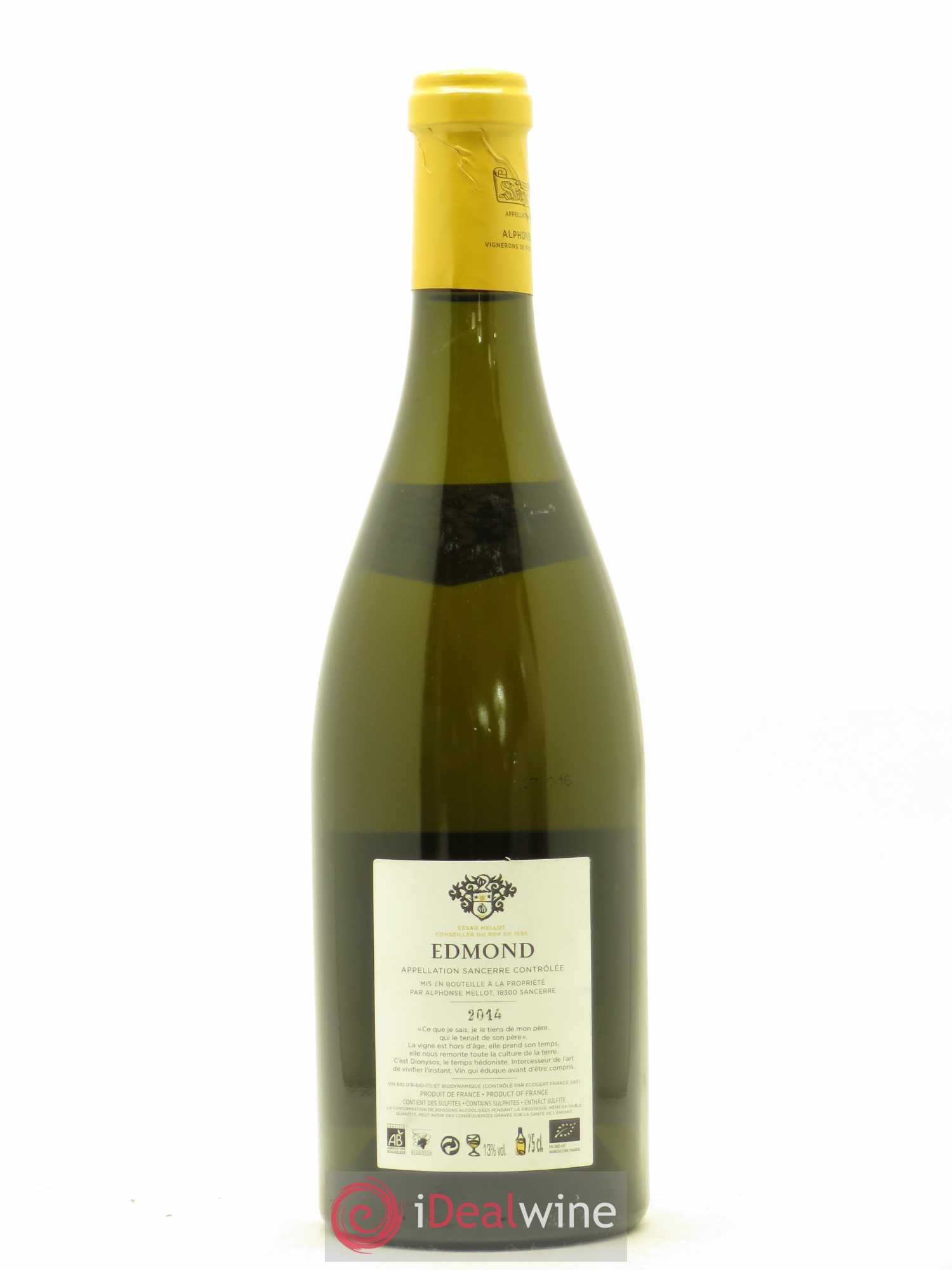Sancerre Cuvée Edmond Alphonse Mellot 2014 - Lot de 1 bouteille - 1
