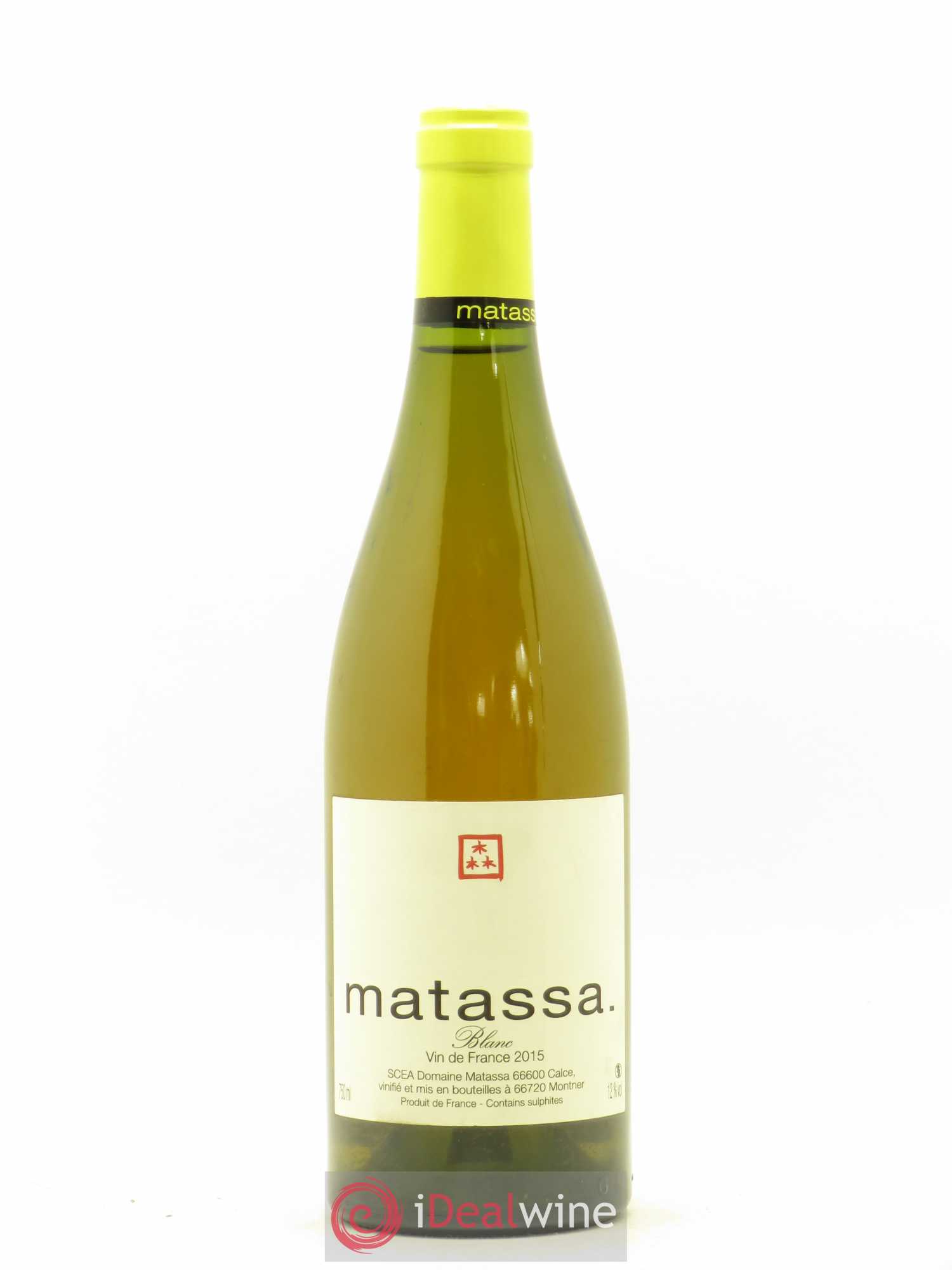 Vin de France Matassa 2015 - Lot de 1 bouteille - 0