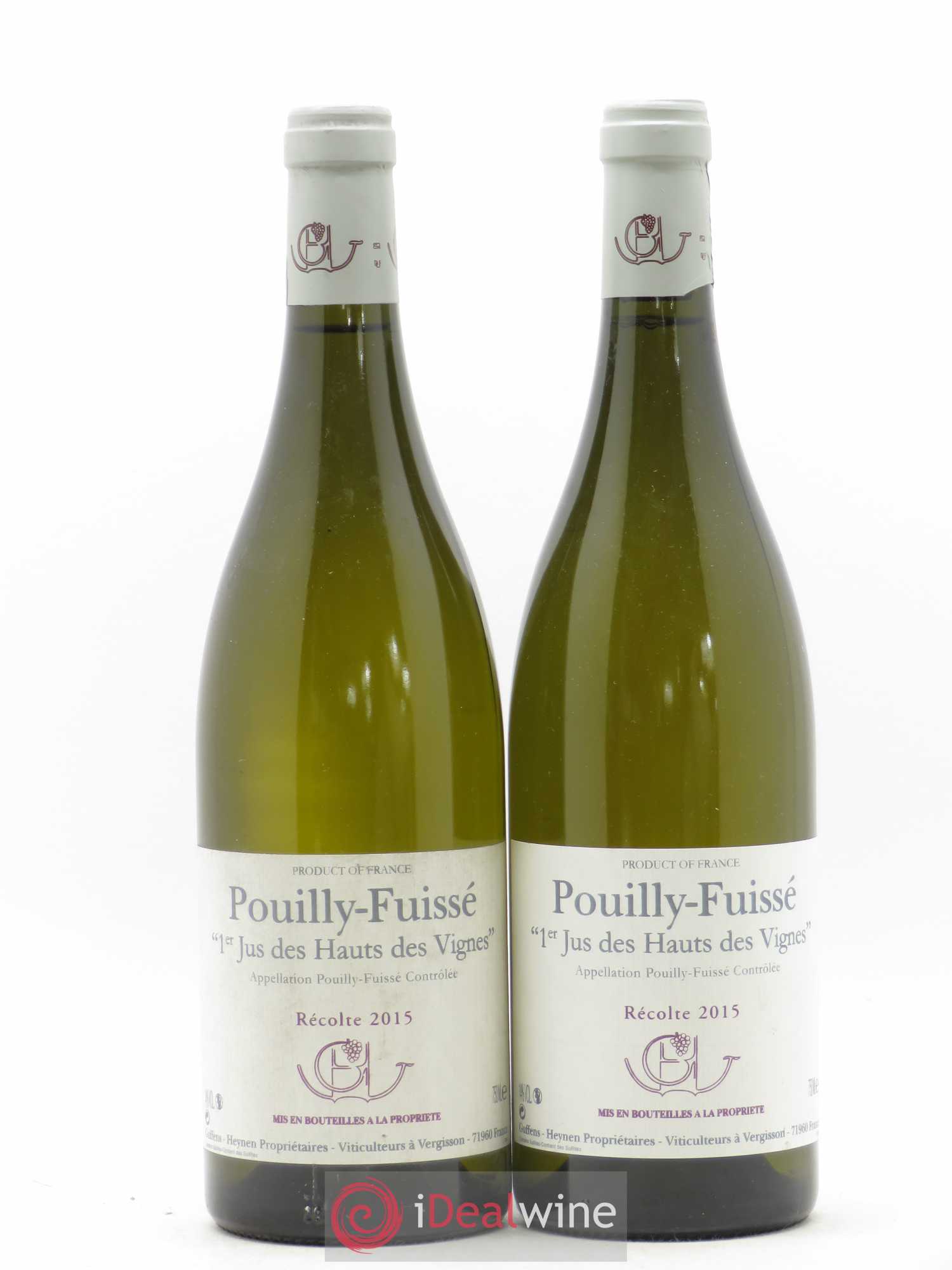 Pouilly-Fuissé 1er Jus des Hauts des Vignes Guffens-Heynen 2015 - Lot de 2 bouteilles - 0