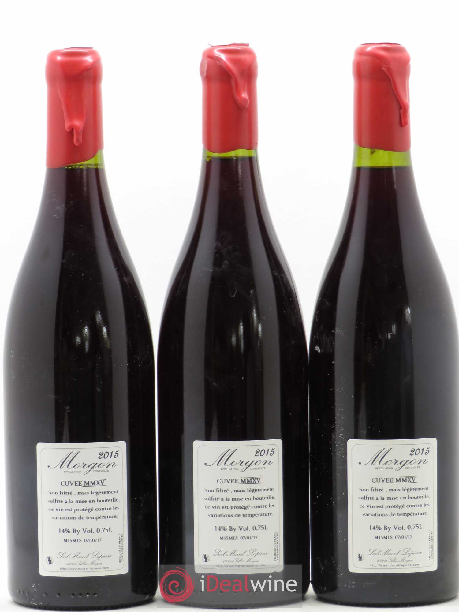 Morgon Cuvée Marcel Lapierre Marcel Lapierre (Domaine) 2015 - Lot de 3 bouteilles - 1