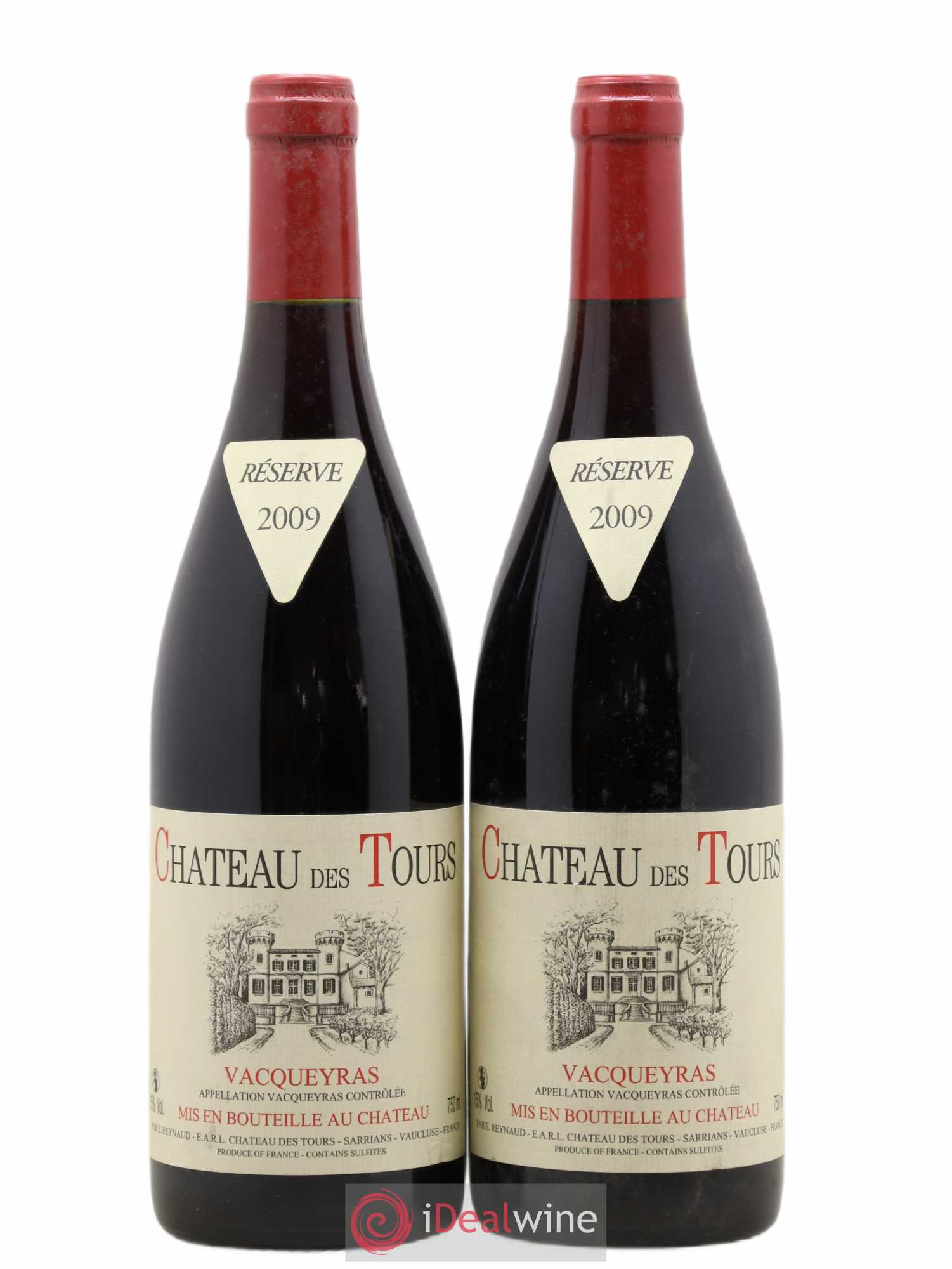 Vacqueyras Château des Tours Emmanuel Reynaud 2009 - Lot de 2 bouteilles - 0
