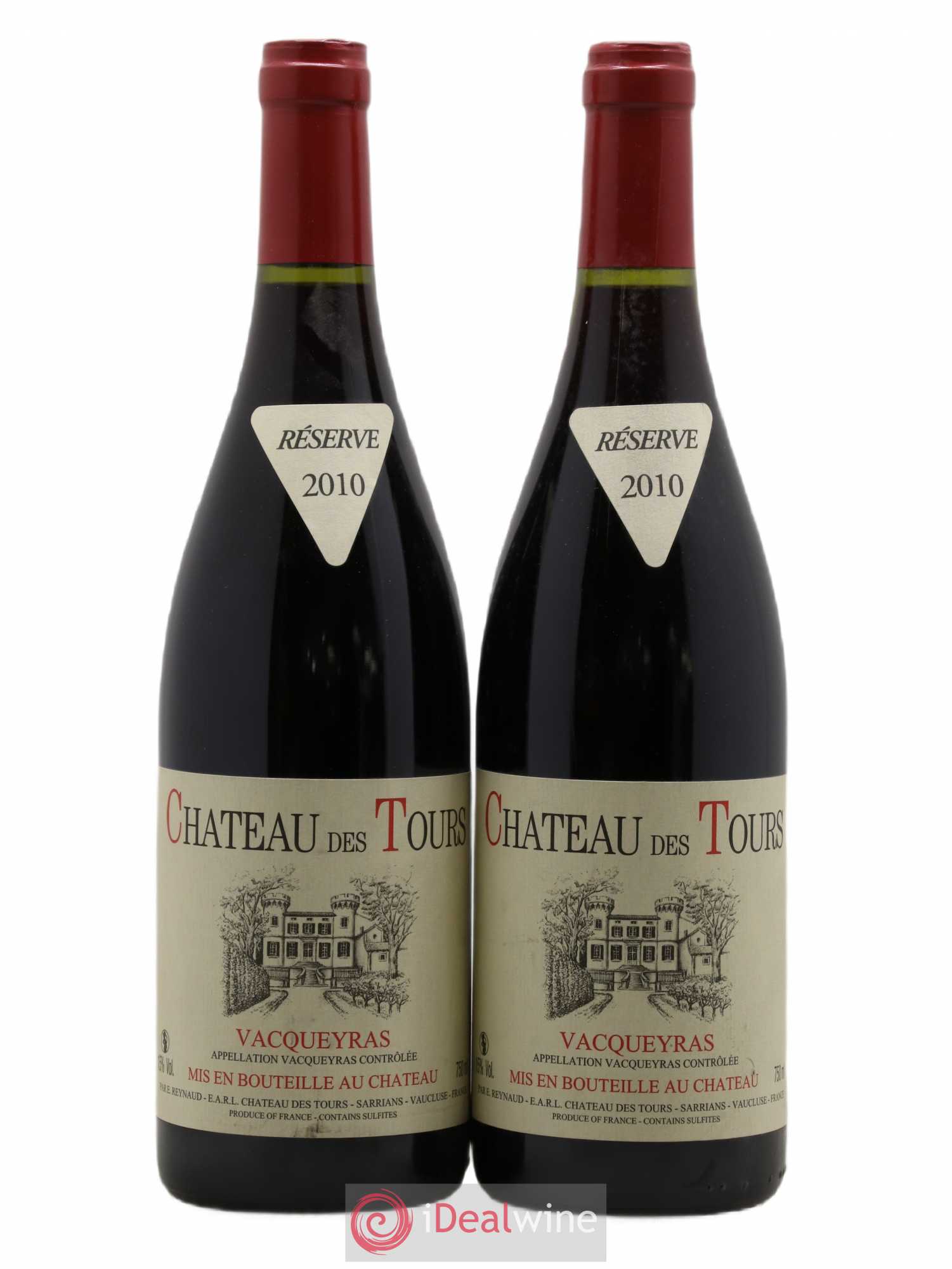 Vacqueyras Château des Tours Emmanuel Reynaud 2010 - Lot de 2 bouteilles - 0