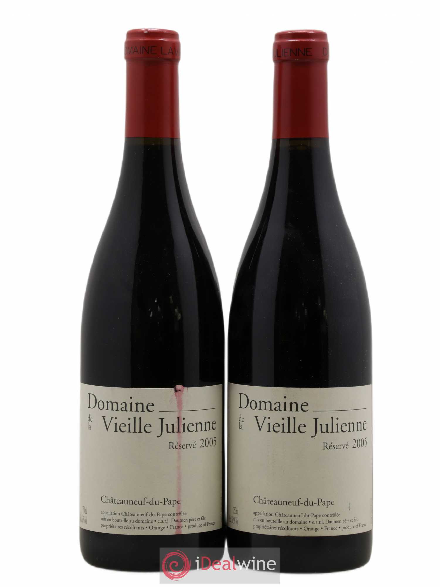Châteauneuf-du-Pape Vieille Julienne (Domaine de la) Réservé Jean-Paul Daumen 2005 - Lot de 2 bouteilles - 0
