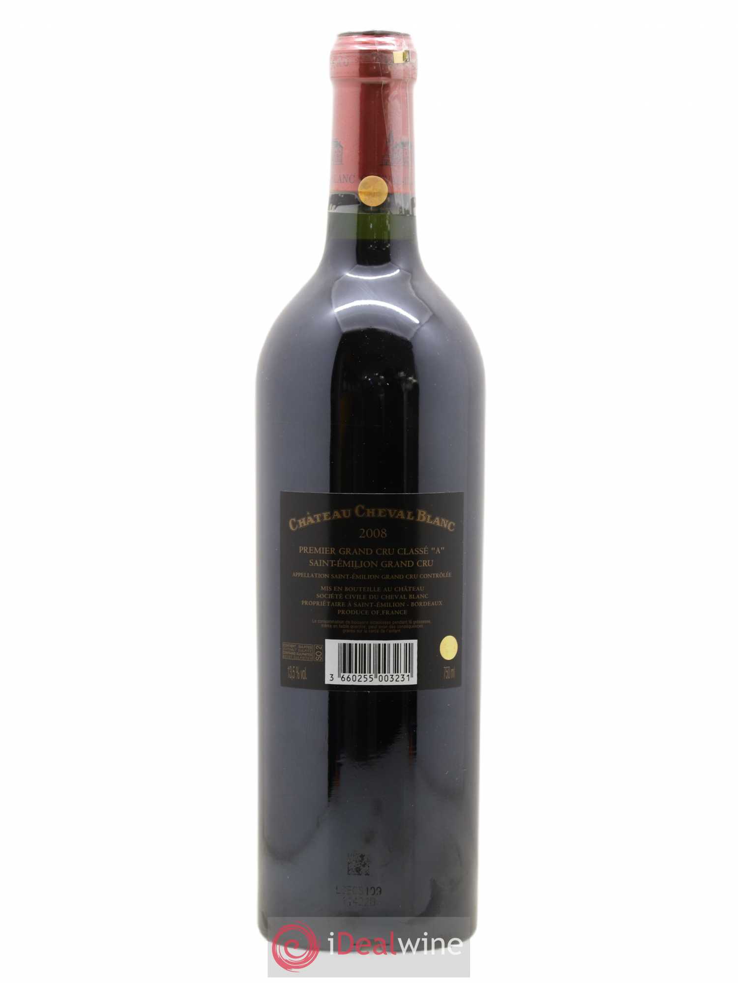 Château Cheval Blanc 1er Grand Cru Classé A 2008 - Lot de 1 bouteille - 1