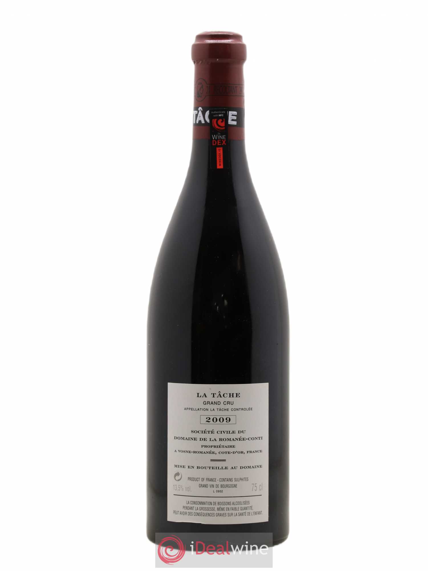 La Tâche Grand Cru Domaine de la Romanée-Conti 2009 - Lot de 1 bouteille - 1