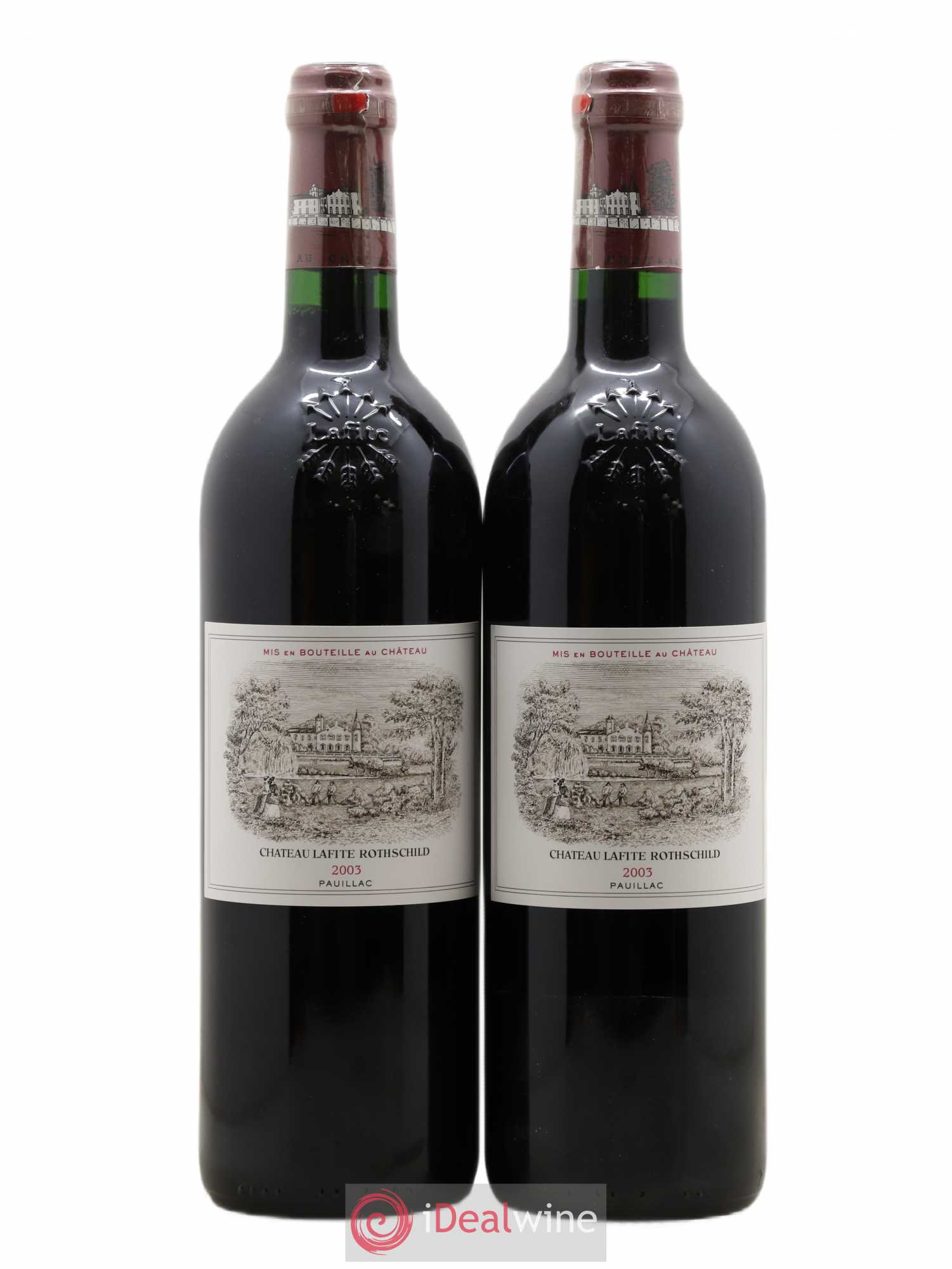 Château Lafite Rothschild 1er Grand Cru Classé 2003 - Lot de 2 bouteilles - 0
