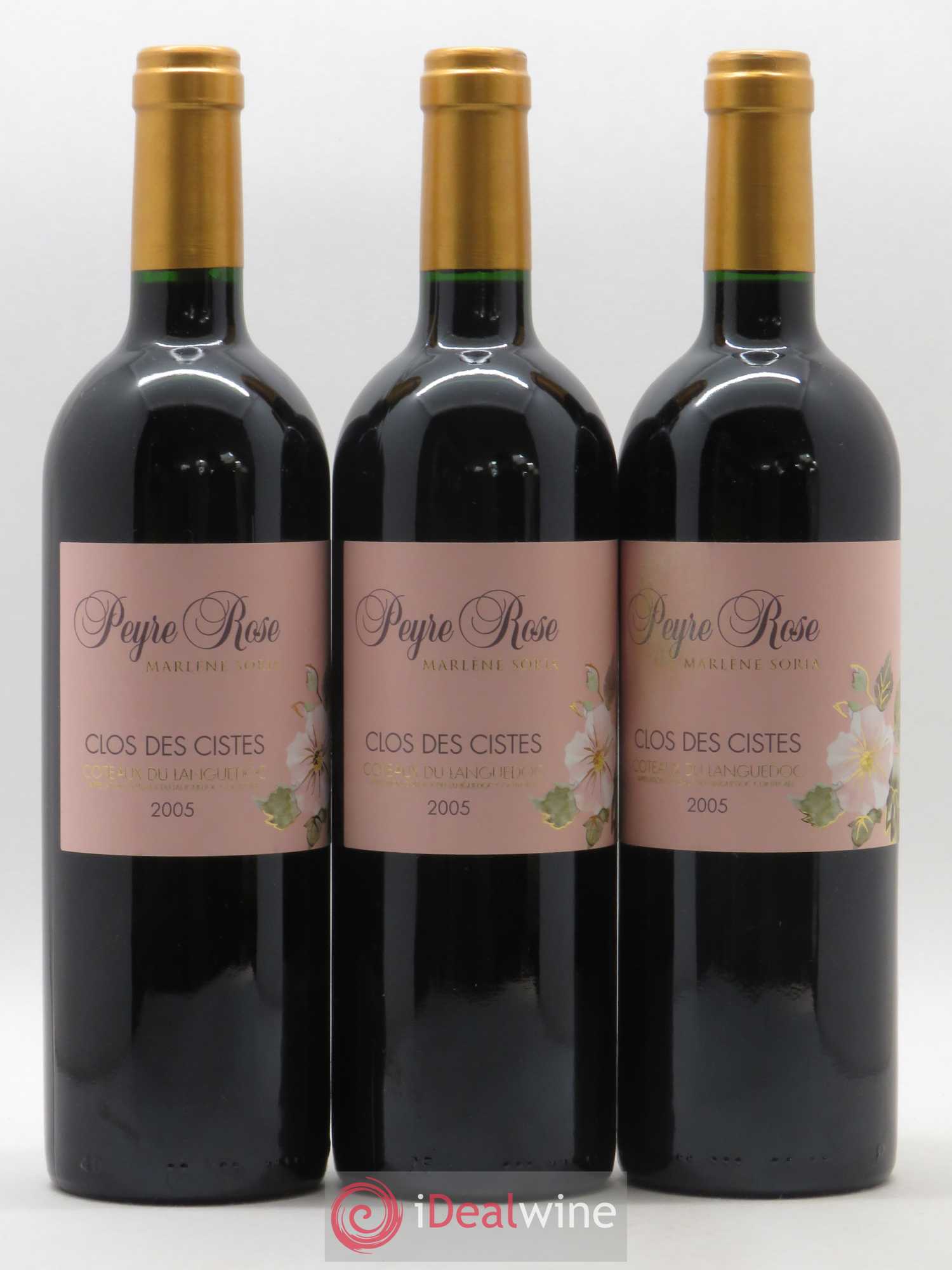 Vin de France (anciennement Coteaux du Languedoc) Domaine Peyre Rose Les Cistes Marlène Soria 2005 - Lot de 3 bouteilles - 0