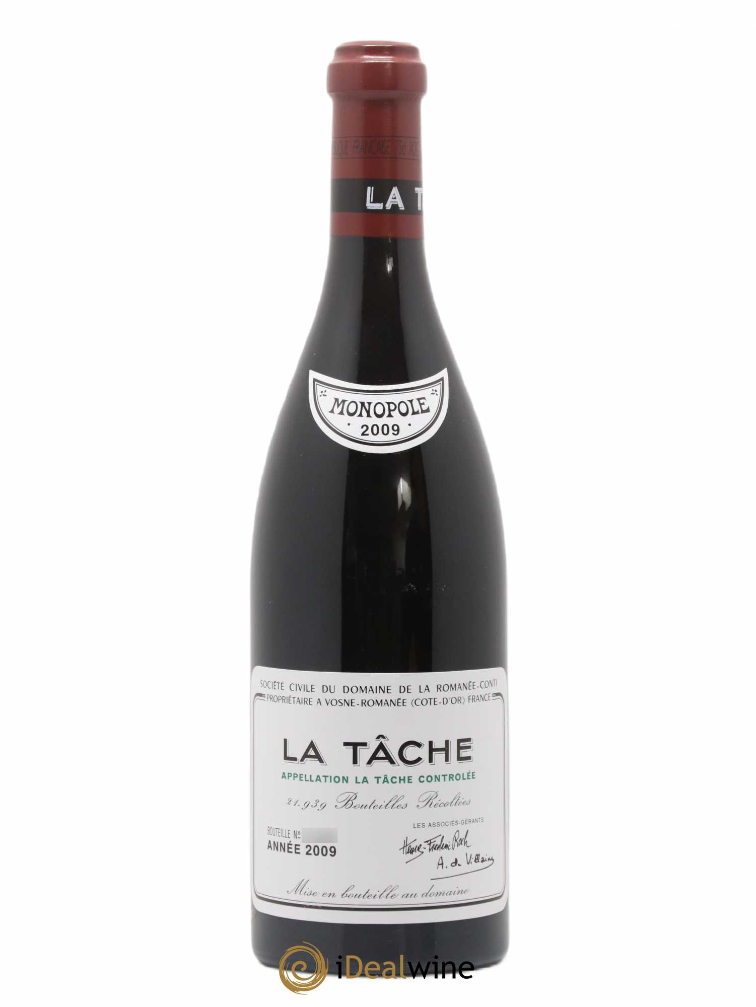 La Tâche Grand Cru Domaine de la Romanée-Conti 2009 - Lot de 1 bouteille - 0