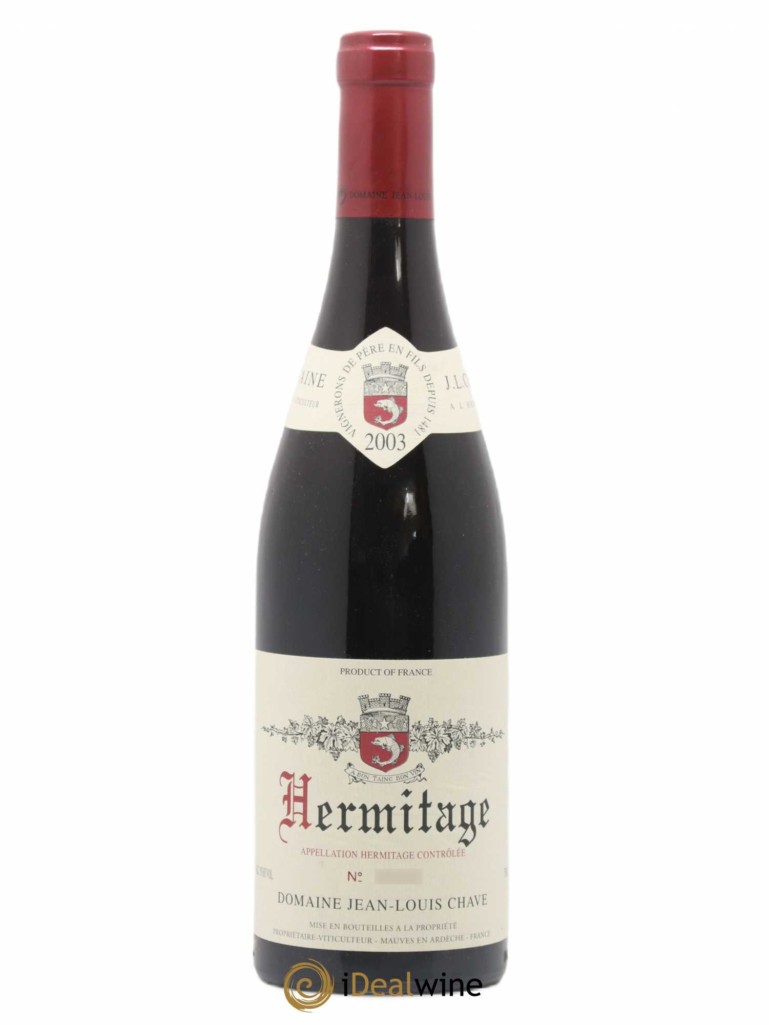 Hermitage Jean-Louis Chave 2003 - Lot de 1 bouteille - 0