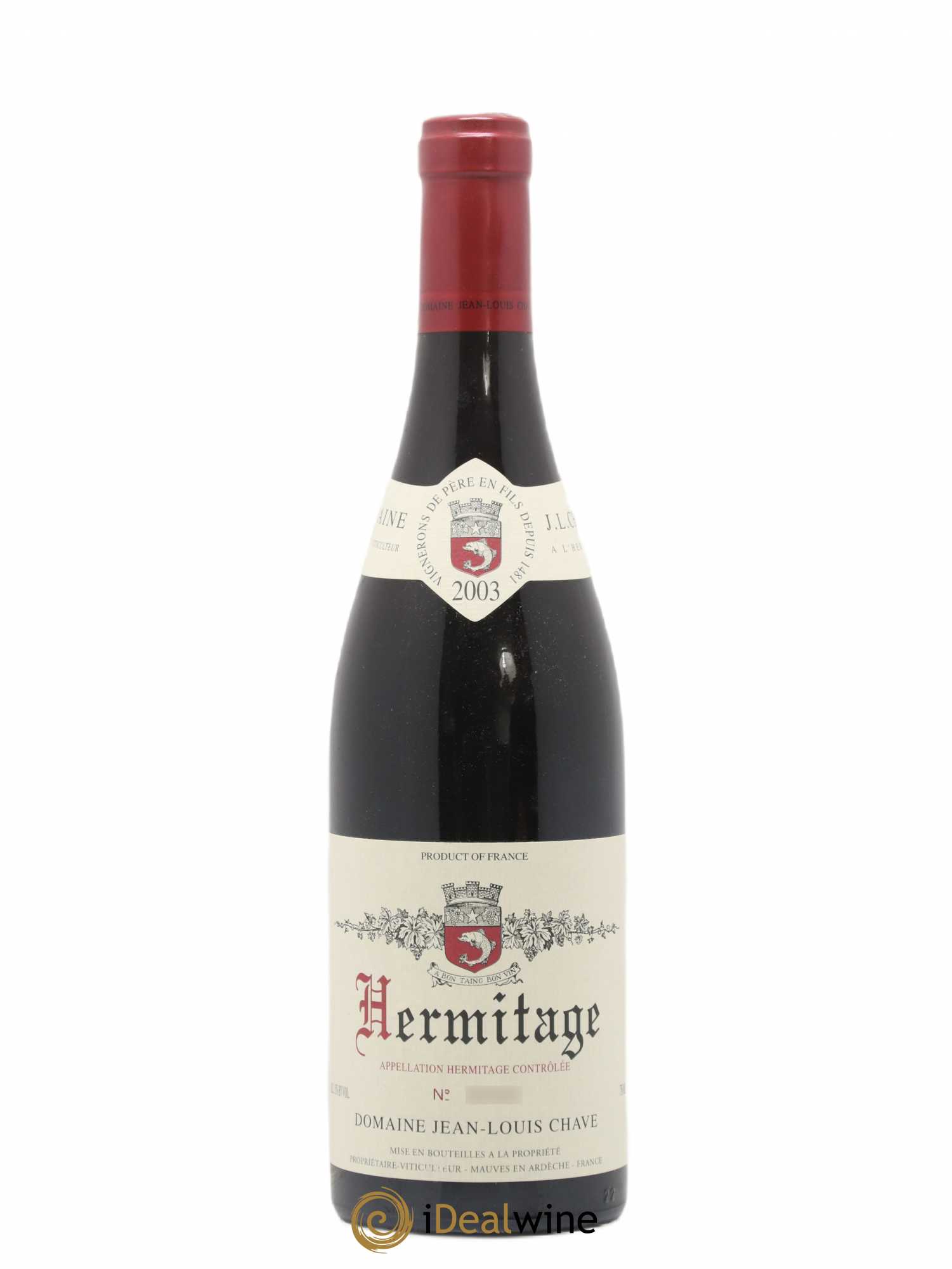 Hermitage Jean-Louis Chave 2003 - Lot de 1 bouteille - 0