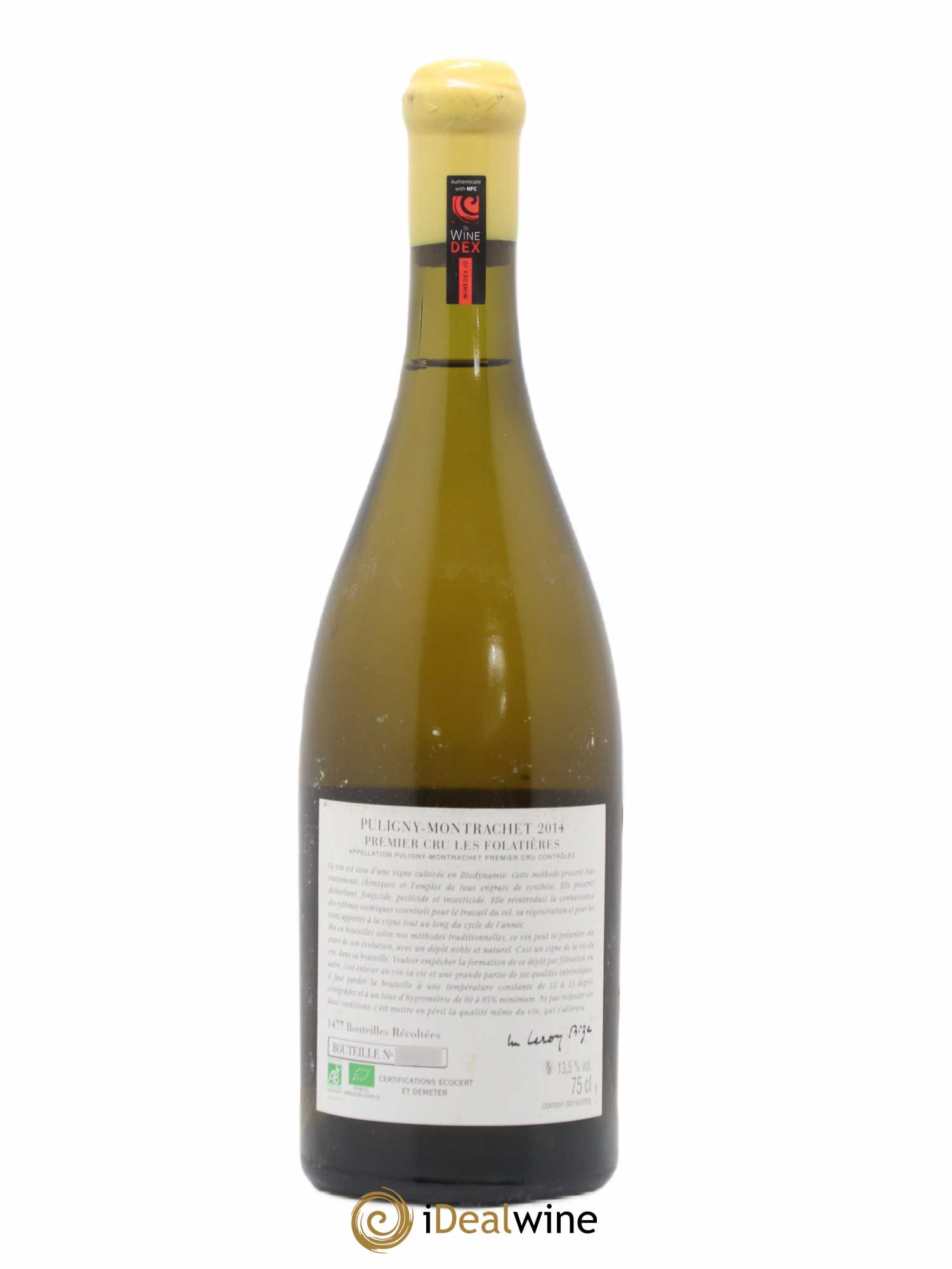 Puligny-Montrachet 1er Cru Les Folatières d'Auvenay (Domaine) 2014 - Lot de 1 bouteille - 1