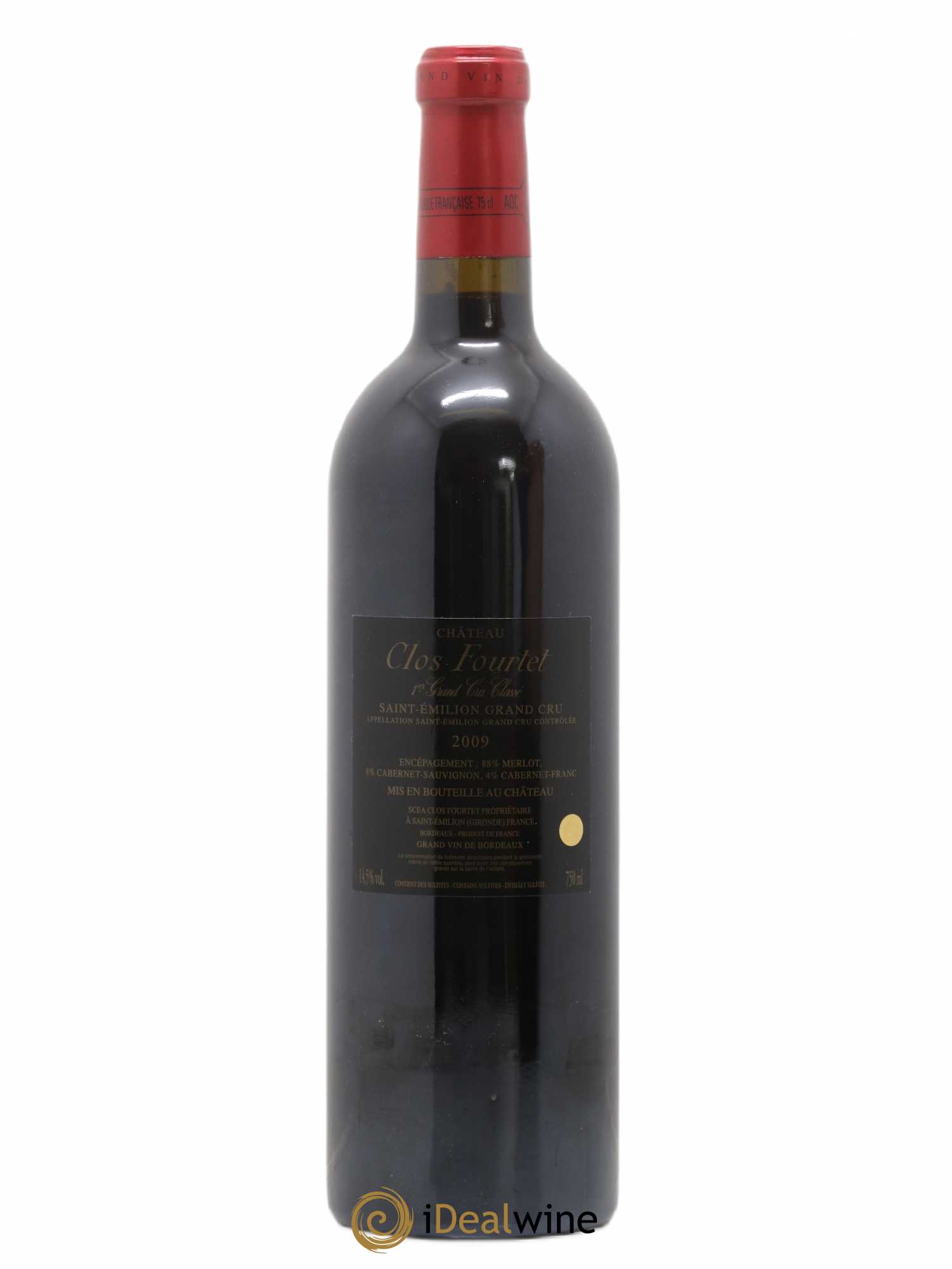 Clos Fourtet 1er Grand Cru Classé B 2009 - Lot de 1 bouteille - 1
