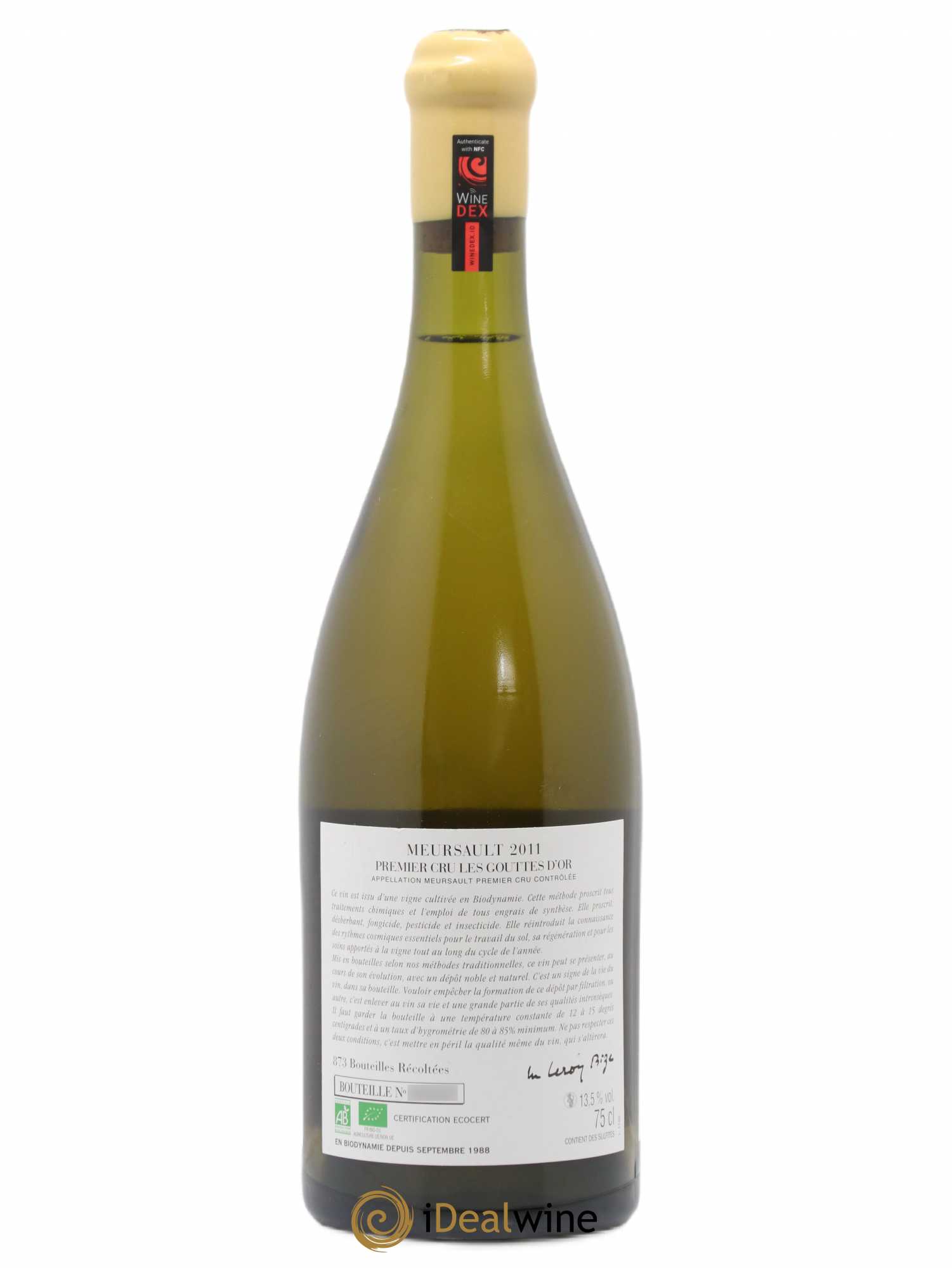 Meursault 1er Cru Les Gouttes d'Or d'Auvenay (Domaine) 2011 - Lot de 1 bouteille - 1