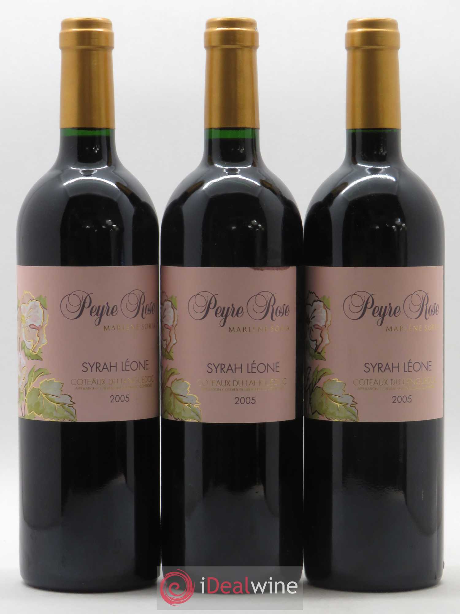 Coteaux du Languedoc Domaine Peyre Rose Belle Léone (anciennement Syrah Léone) Marlène Soria 2005 - Lot de 3 bouteilles - 0