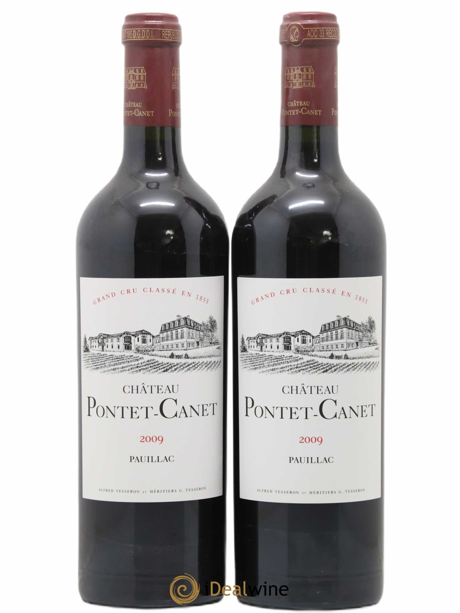 Château Pontet Canet 5ème Grand Cru Classé 2009 - Lot de 2 bouteilles - 0