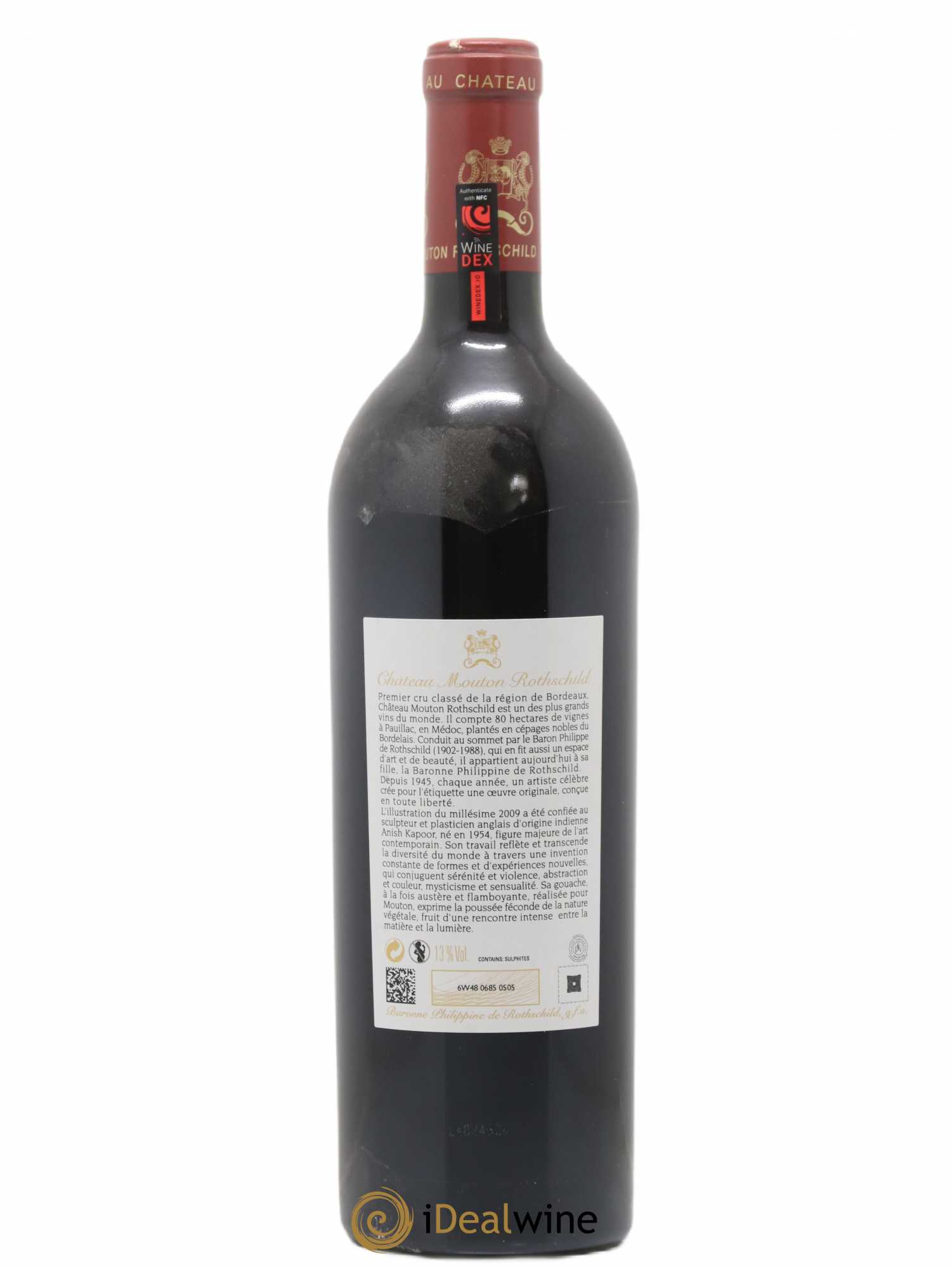 Château Mouton Rothschild 1er Grand Cru Classé 2009 - Lot de 1 bouteille - 1
