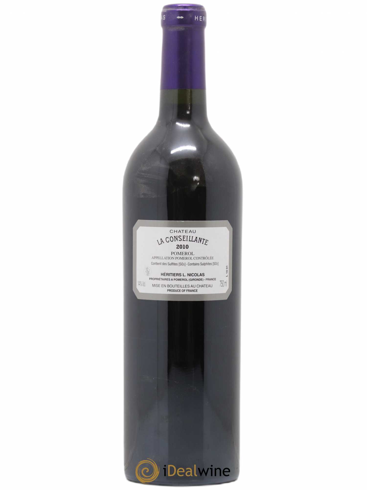 Château la Conseillante 2010 - Lot de 1 bouteille - 1