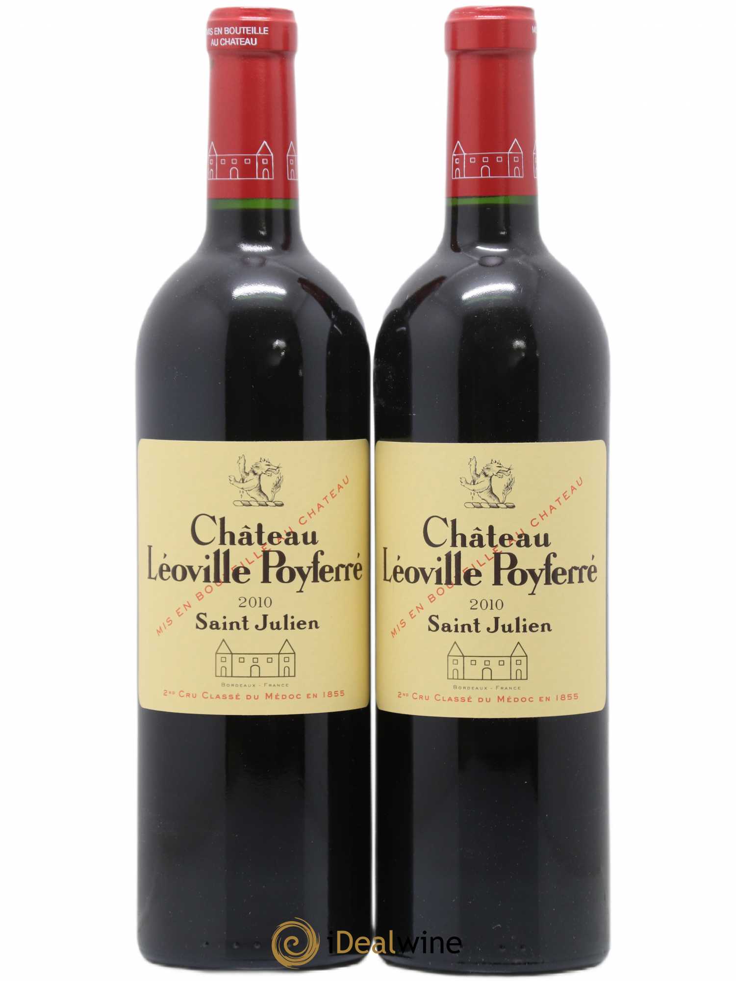 Château Léoville Poyferré 2ème Grand Cru Classé 2010 - Lot de 2 bouteilles - 0