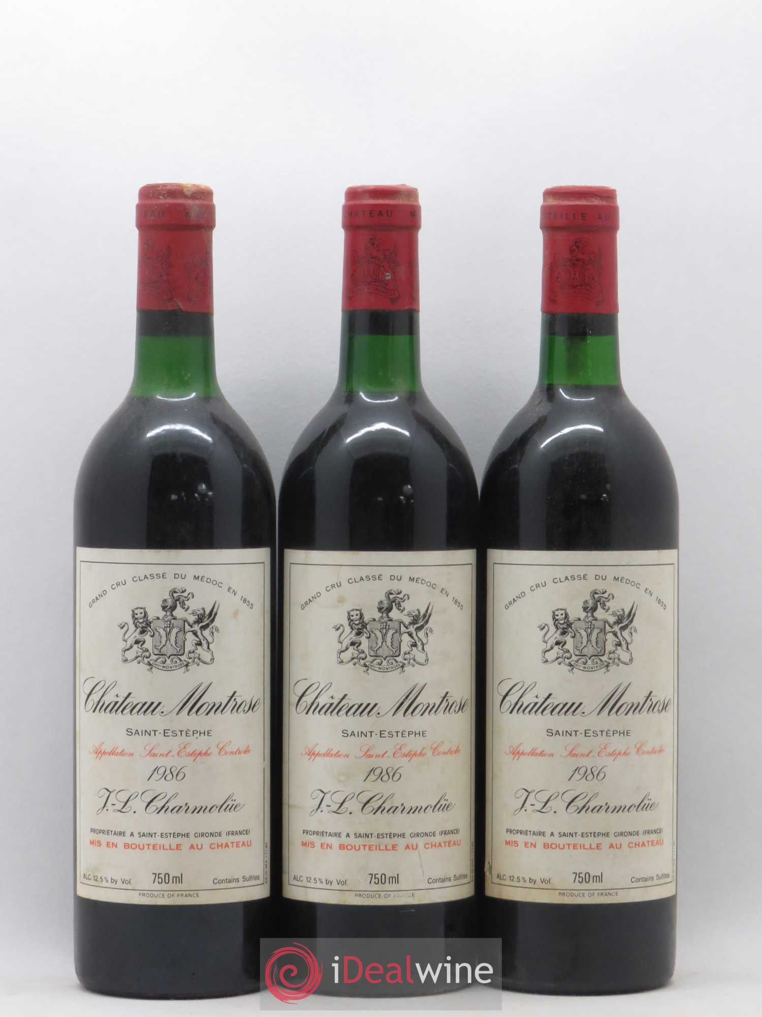 Château Montrose 2ème Grand Cru Classé 1986 - Lot de 6 bouteilles - 1