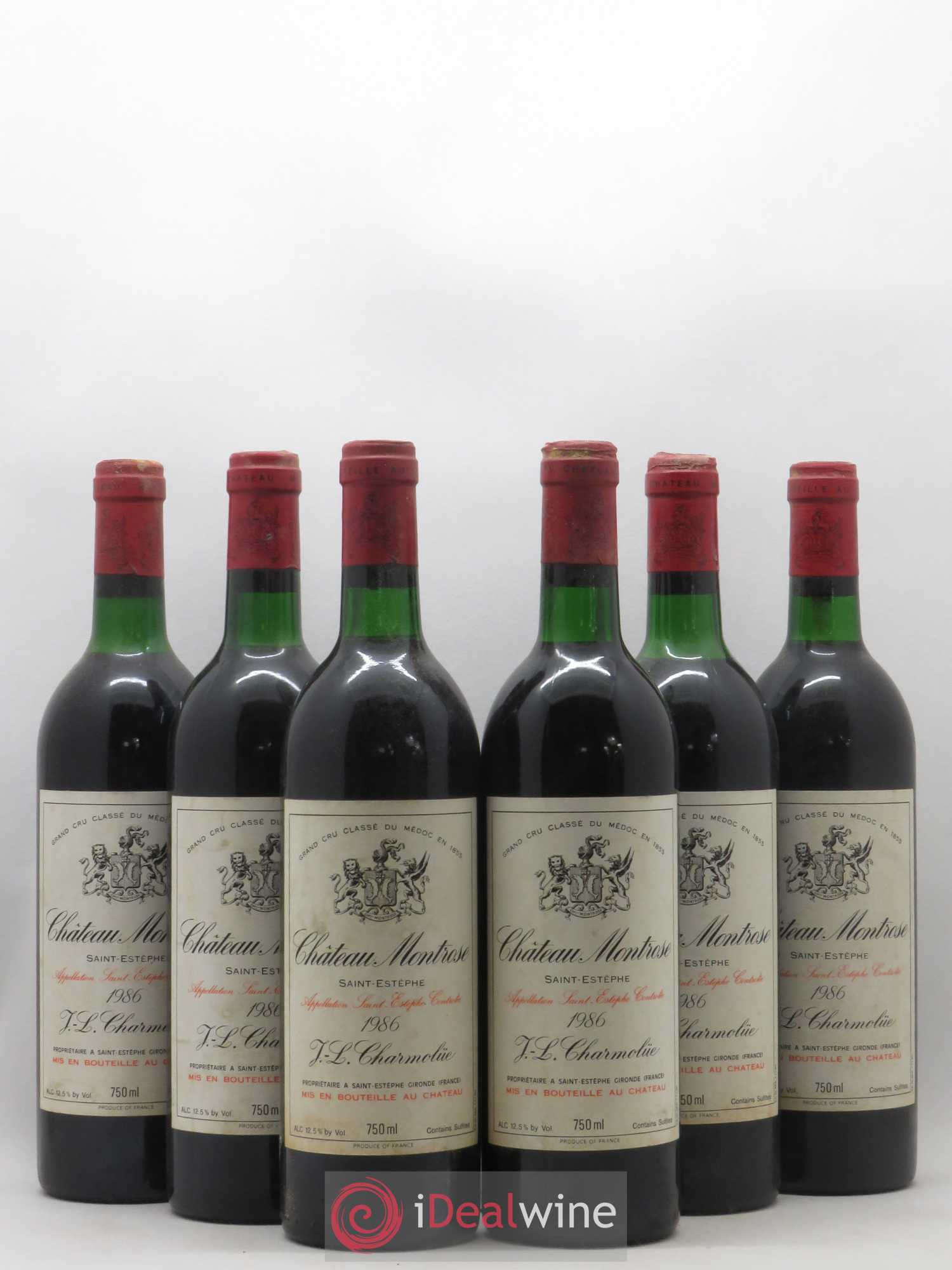 Château Montrose 2ème Grand Cru Classé 1986 - Lot de 6 bouteilles - 0