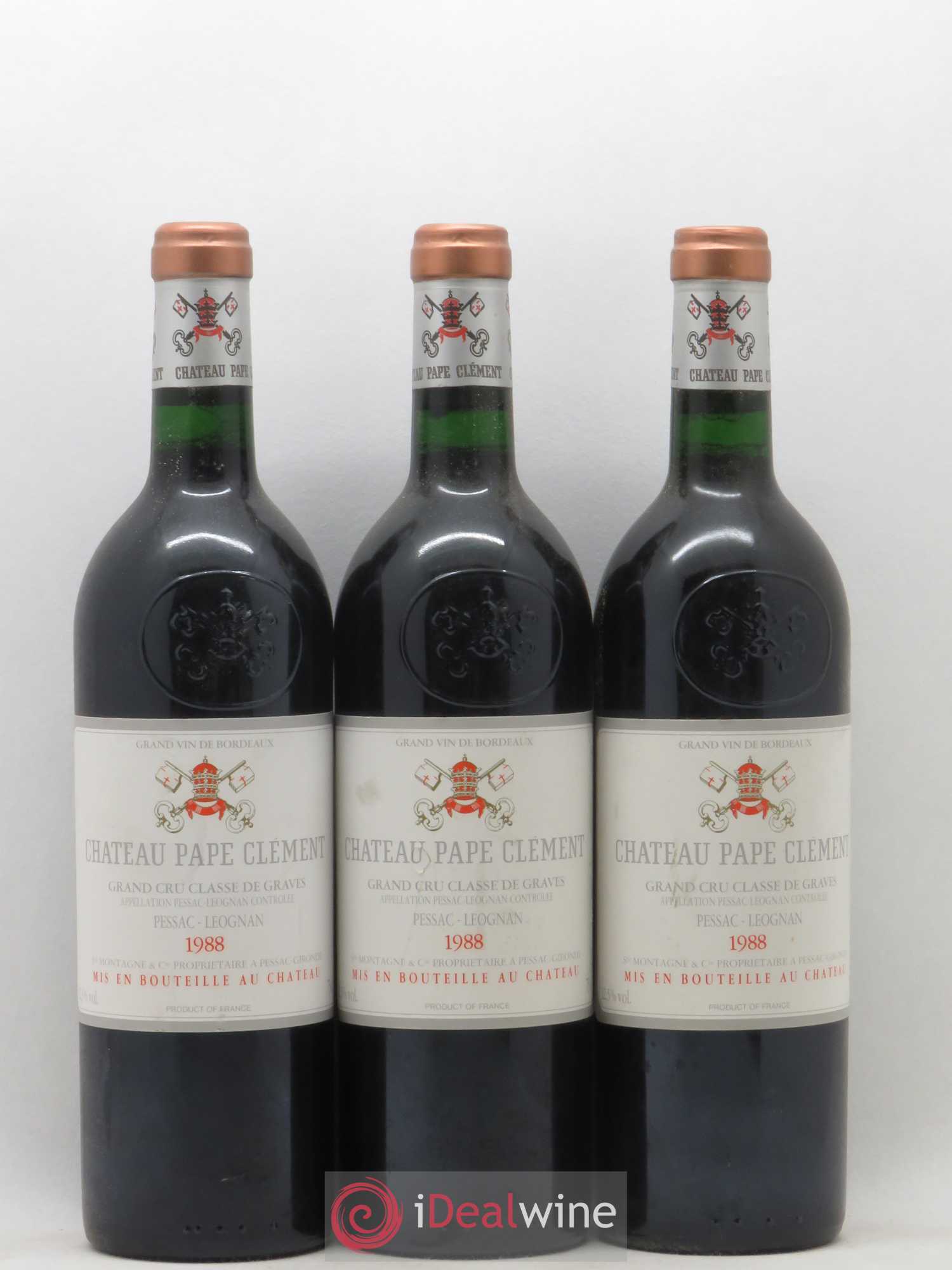 Château Pape Clément Cru Classé de Graves 1988 - Lot de 6 bouteilles - 1