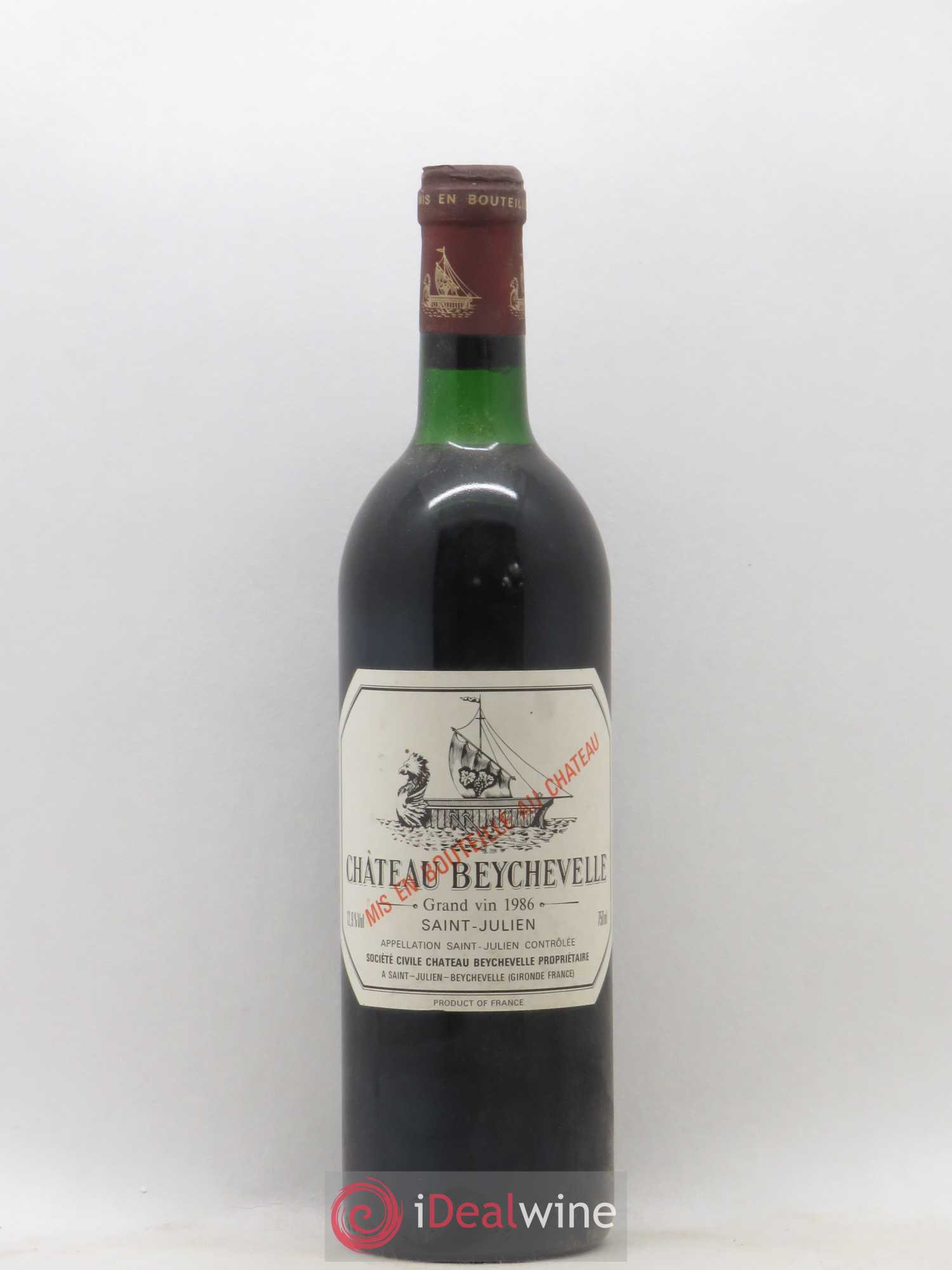 Château Beychevelle 4ème Grand Cru Classé 1986 - Lot de 1 bouteille - 0