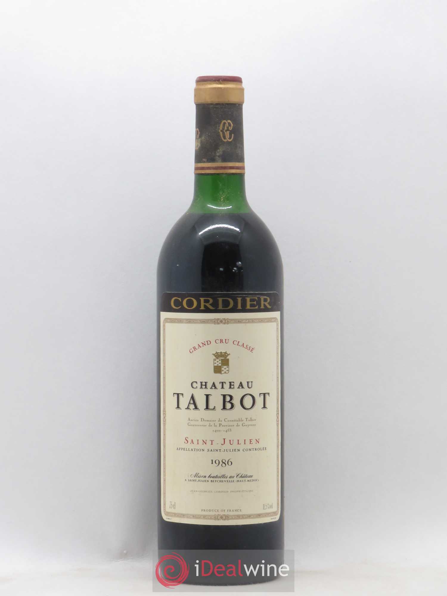 Château Talbot 4ème Grand Cru Classé 1986 - Lot de 1 bouteille - 0
