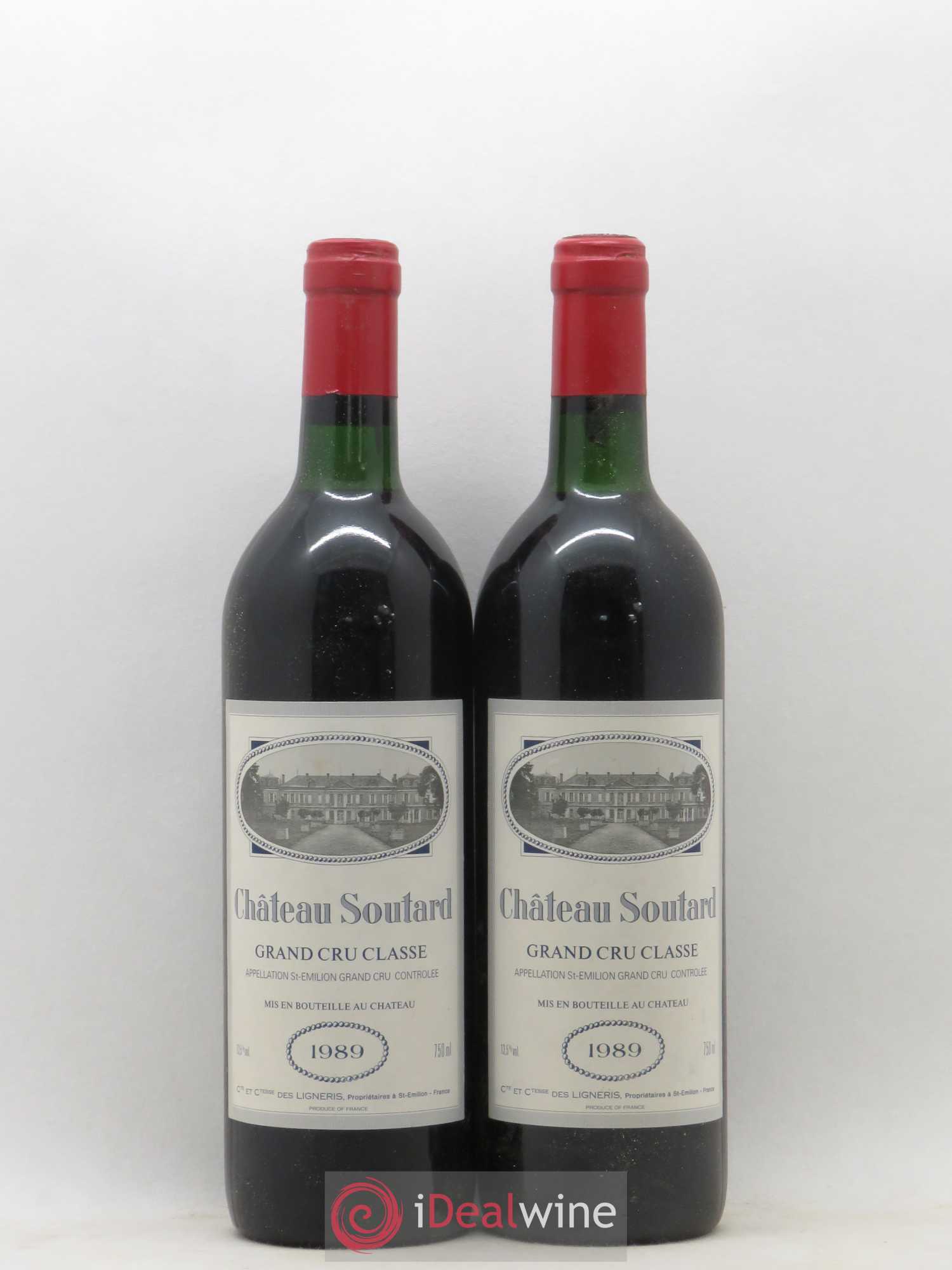 Château Soutard Grand Cru Classé 1989 - Lot de 2 bouteilles - 0