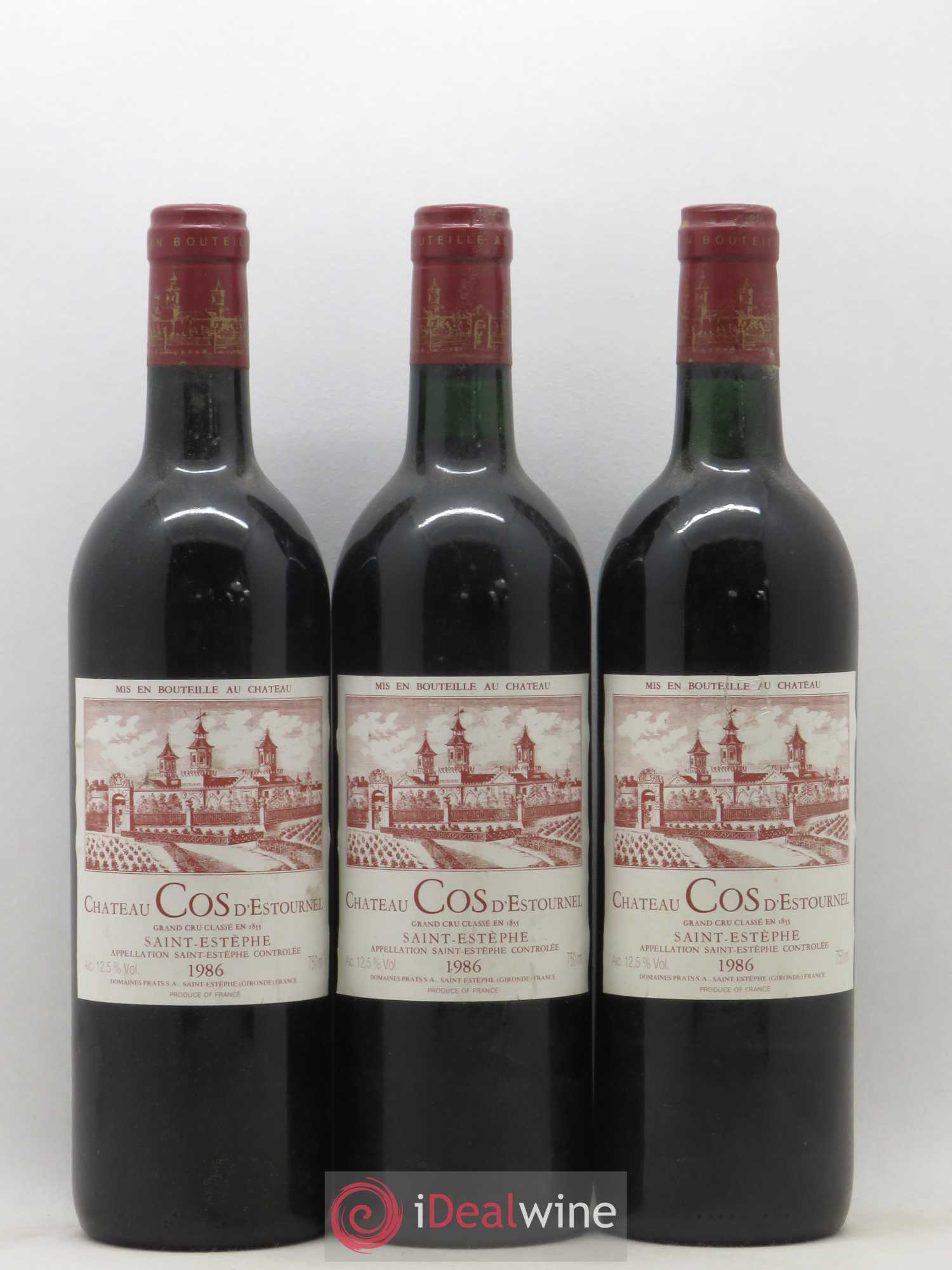 Cos d'Estournel 2ème Grand Cru Classé 1986 - Lot de 3 bouteilles - 0