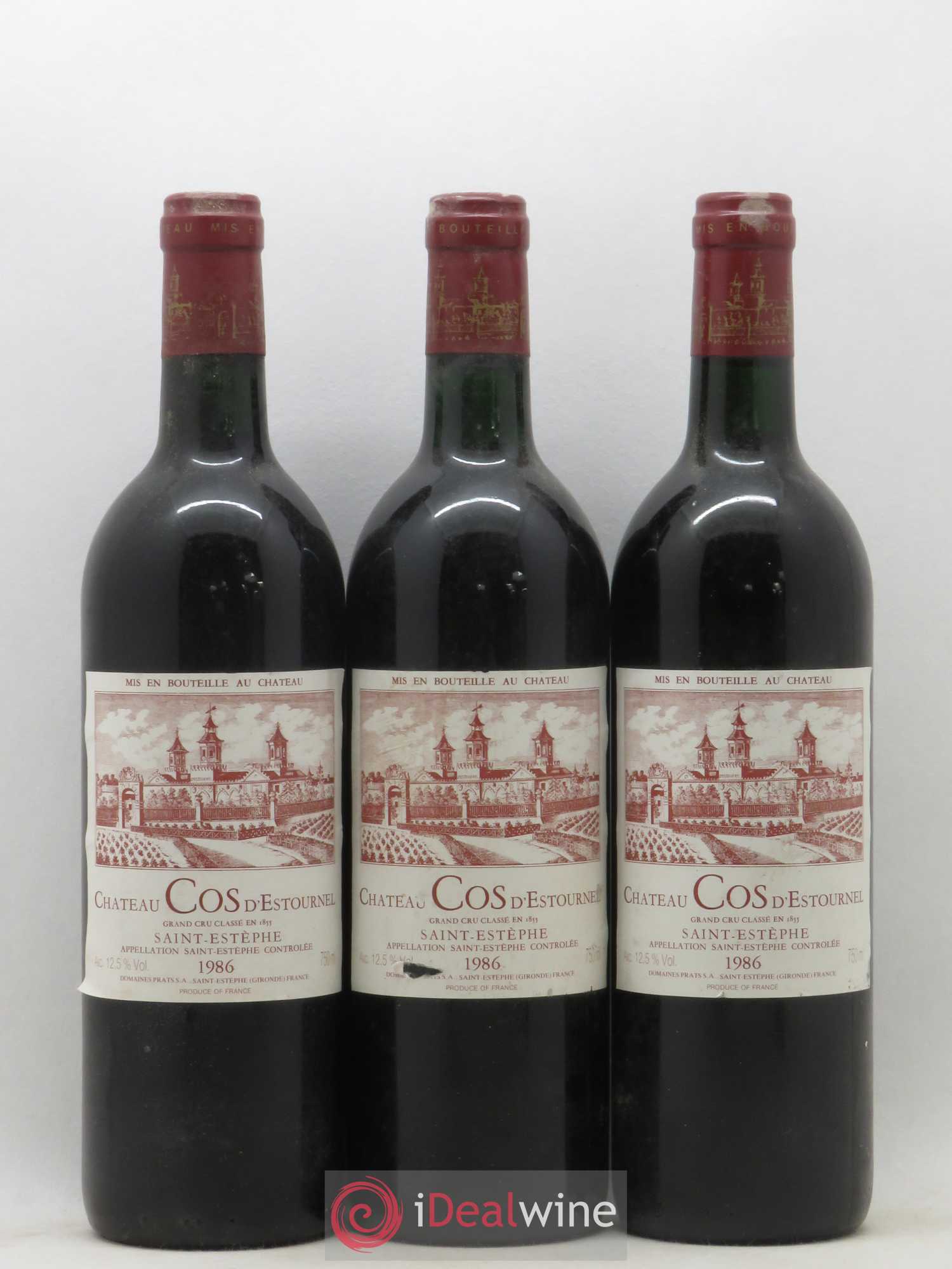 Cos d'Estournel 2ème Grand Cru Classé 1986 - Lot de 3 bouteilles - 0