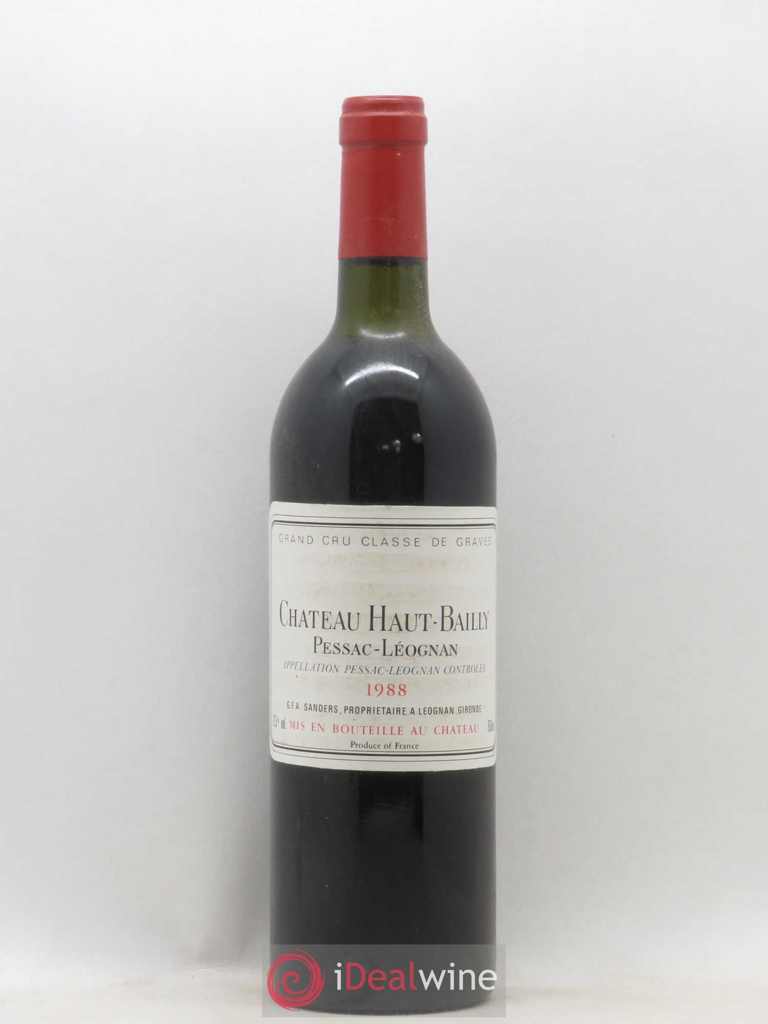 Château Haut-Bailly Cru Classé de Graves 1988 - Lot de 1 bouteille - 0