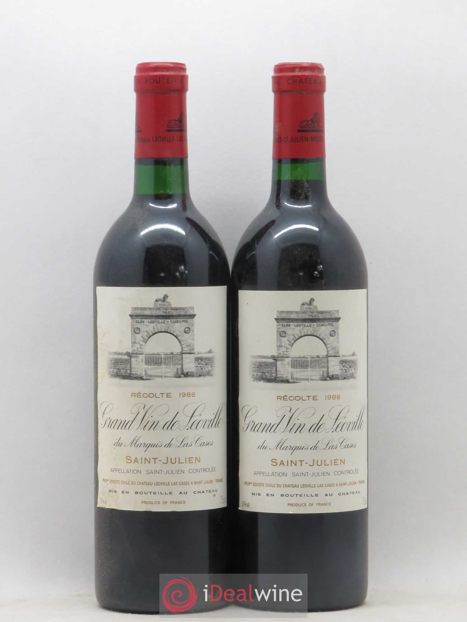 Château Léoville Las Cases 2ème Grand Cru Classé 1986 - Lot de 2 bouteilles - 0