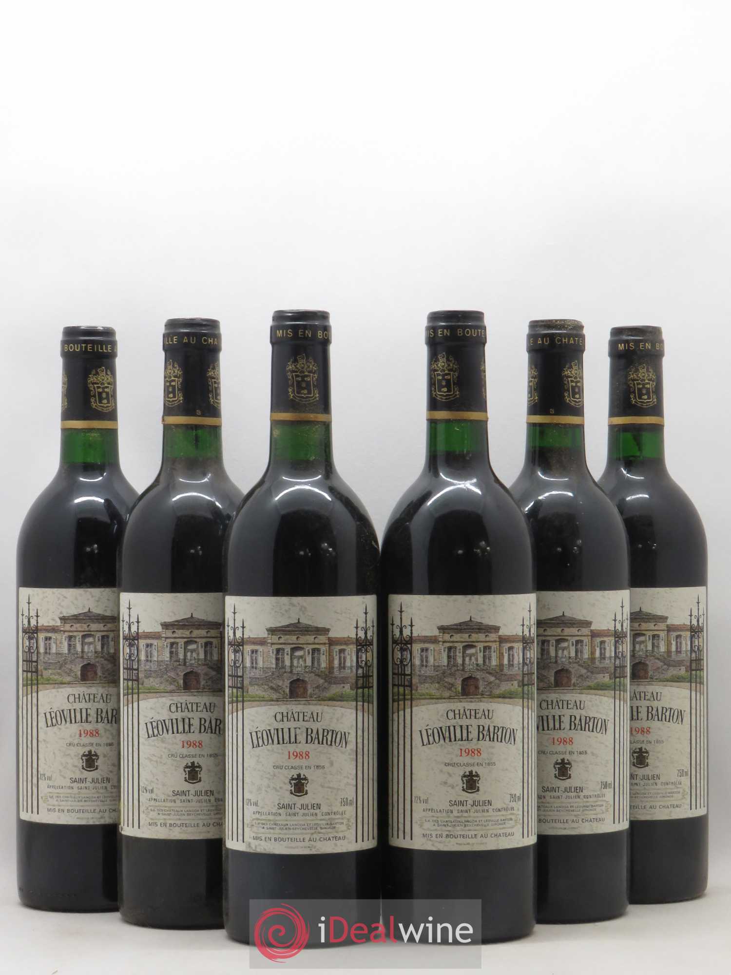 Château Léoville Barton 2ème Grand Cru Classé 1988 - Lot de 6 bouteilles - 0