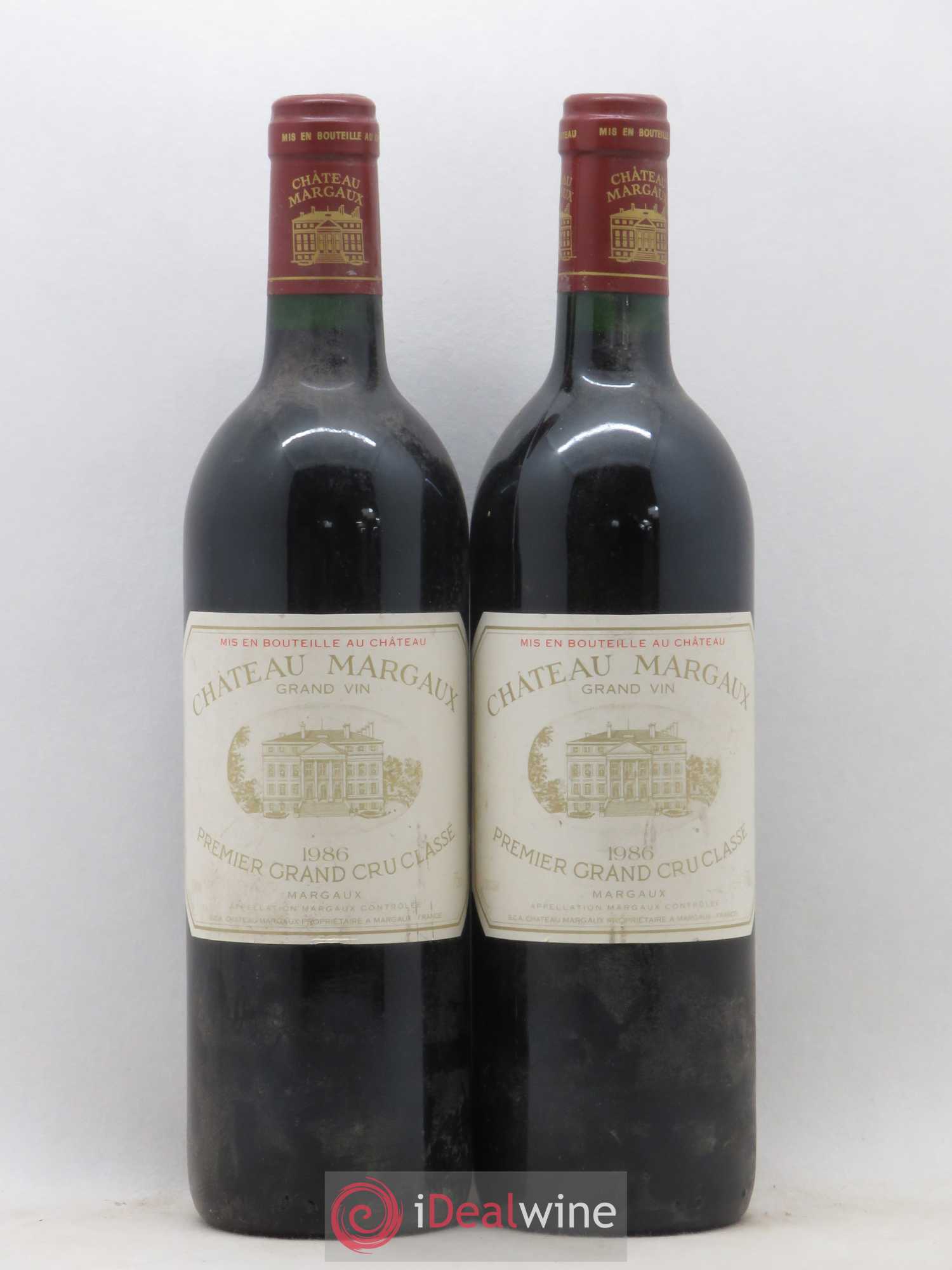 Château Margaux 1er Grand Cru Classé 1986 - Lot de 2 bouteilles - 0