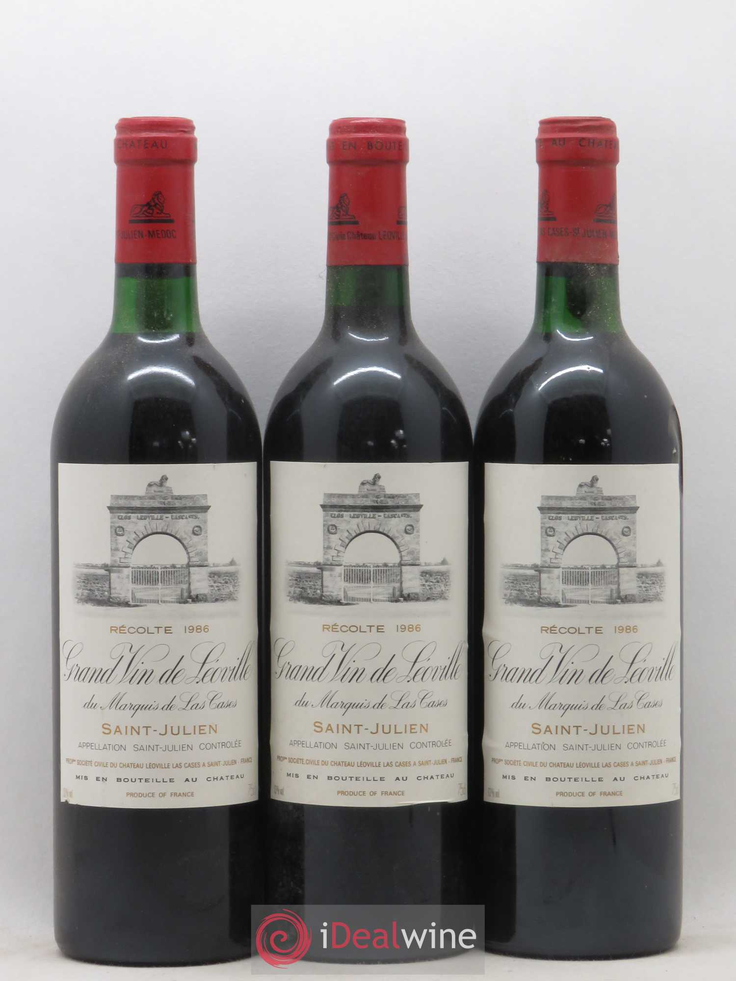 Château Léoville Las Cases 2ème Grand Cru Classé 1986 - Lotto di 12 bottiglie - 1
