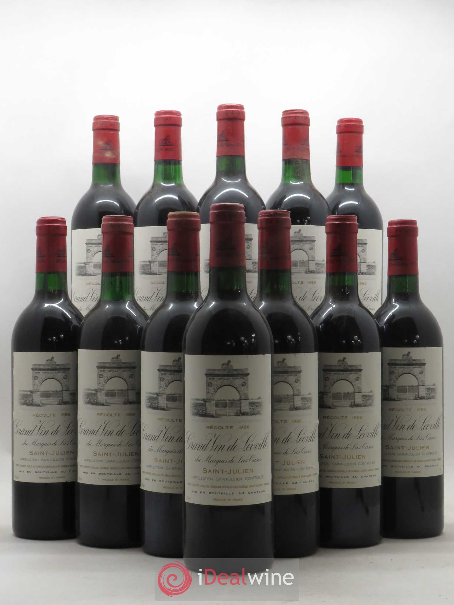 Château Léoville Las Cases 2ème Grand Cru Classé 1986 - Lotto di 12 bottiglie - 0