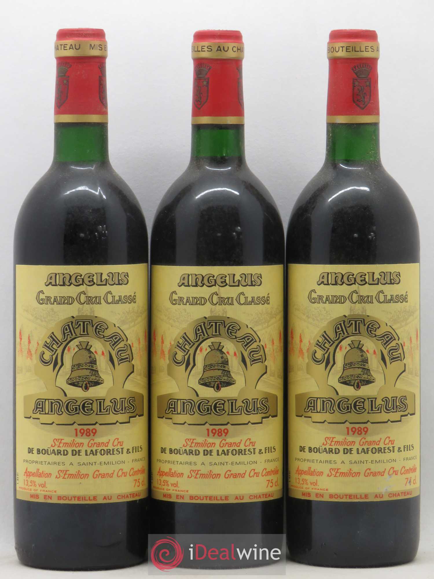 Château Angélus 1er Grand Cru Classé A 1989 - Lot de 12 bouteilles - 1