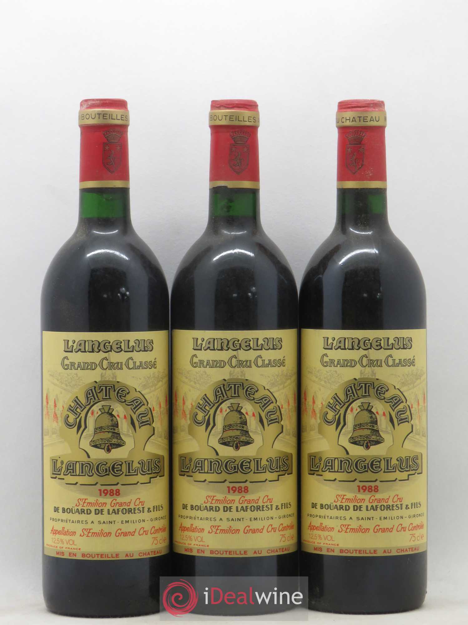 Château Angélus 1er Grand Cru Classé A 1988 - Lot de 12 bouteilles - 1
