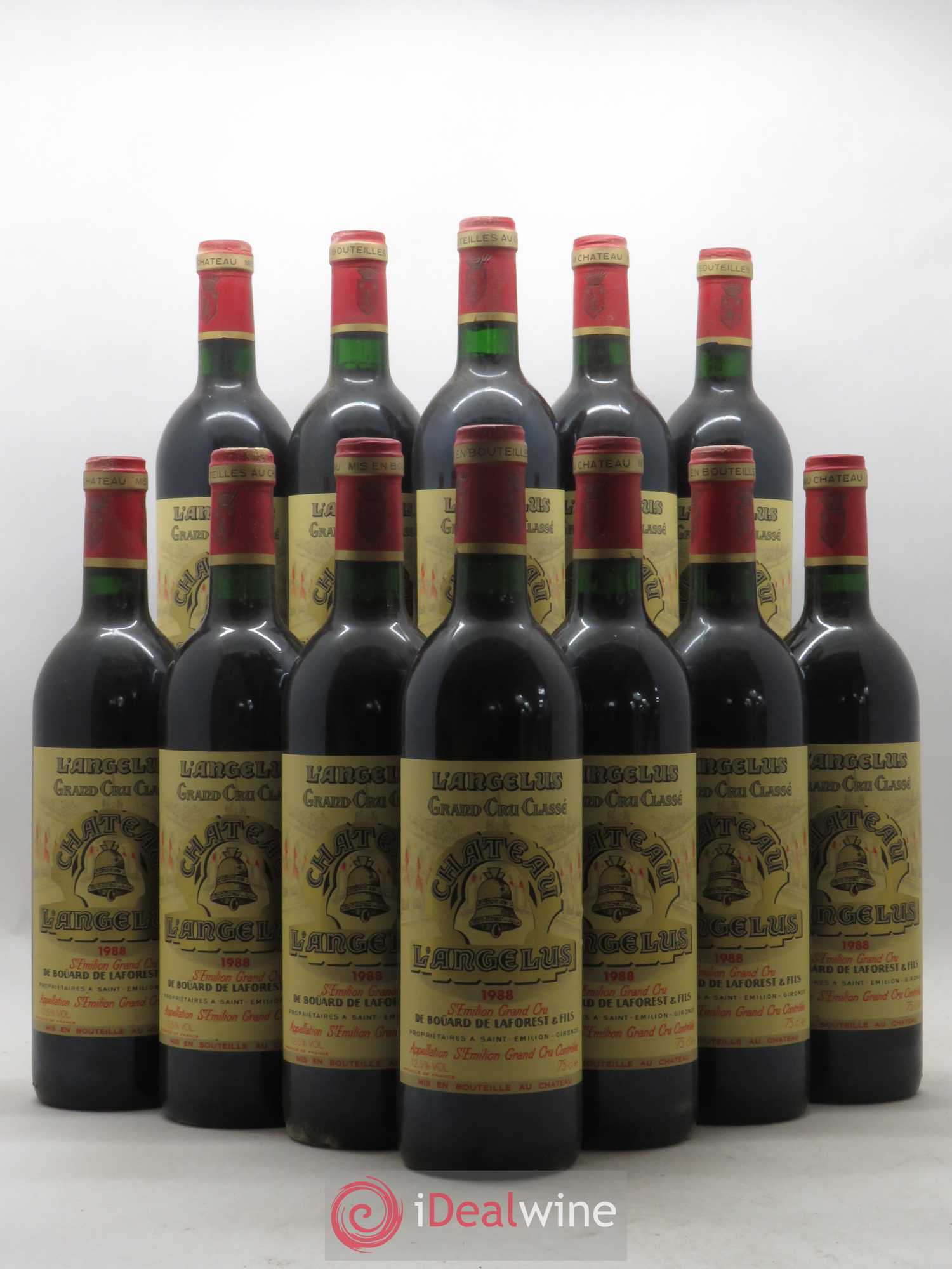 Château Angélus 1er Grand Cru Classé A 1988 - Lot de 12 bouteilles - 0