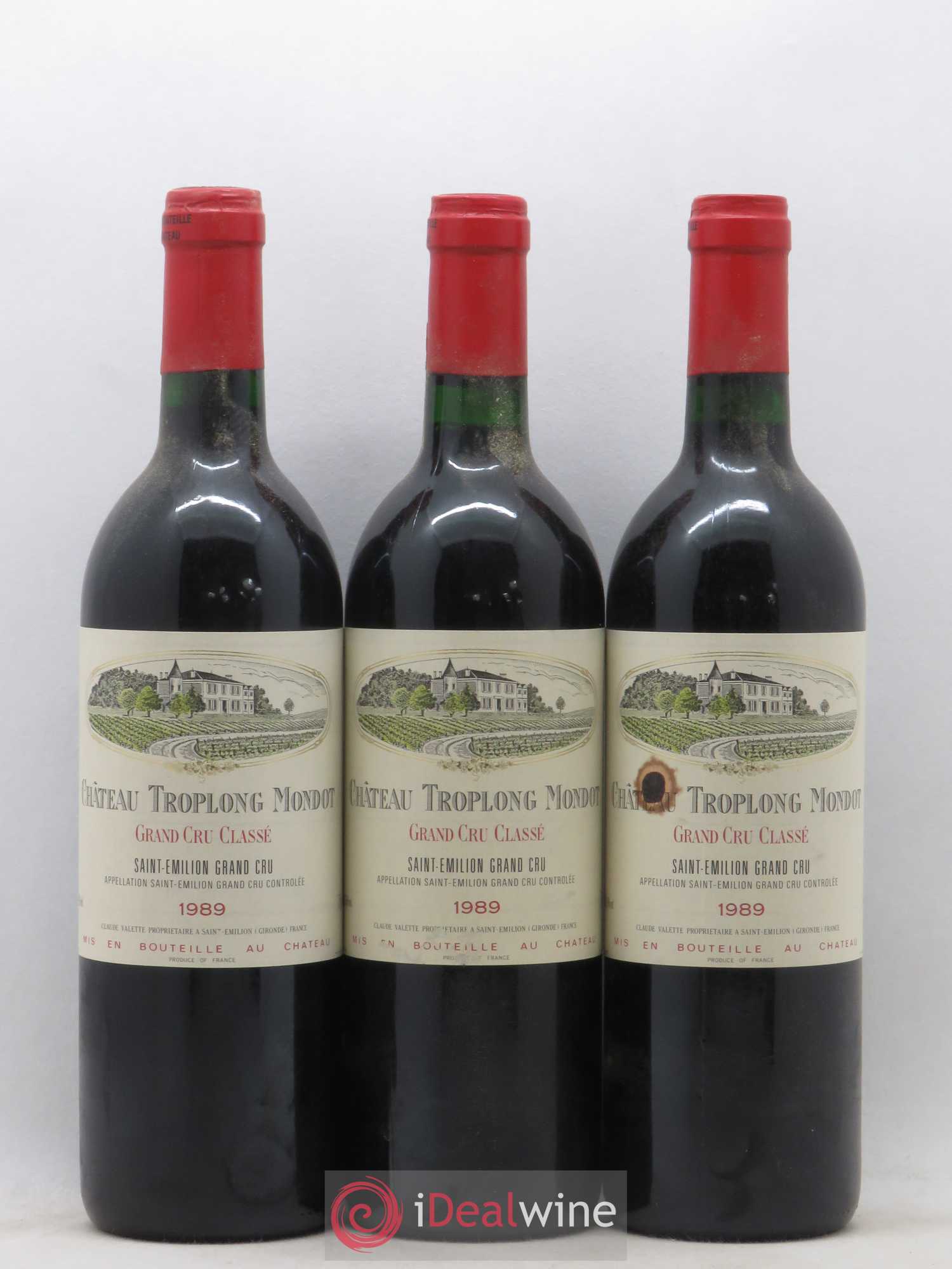 Château Troplong Mondot 1er Grand Cru Classé B 1989 - Lot de 12 bouteilles - 1