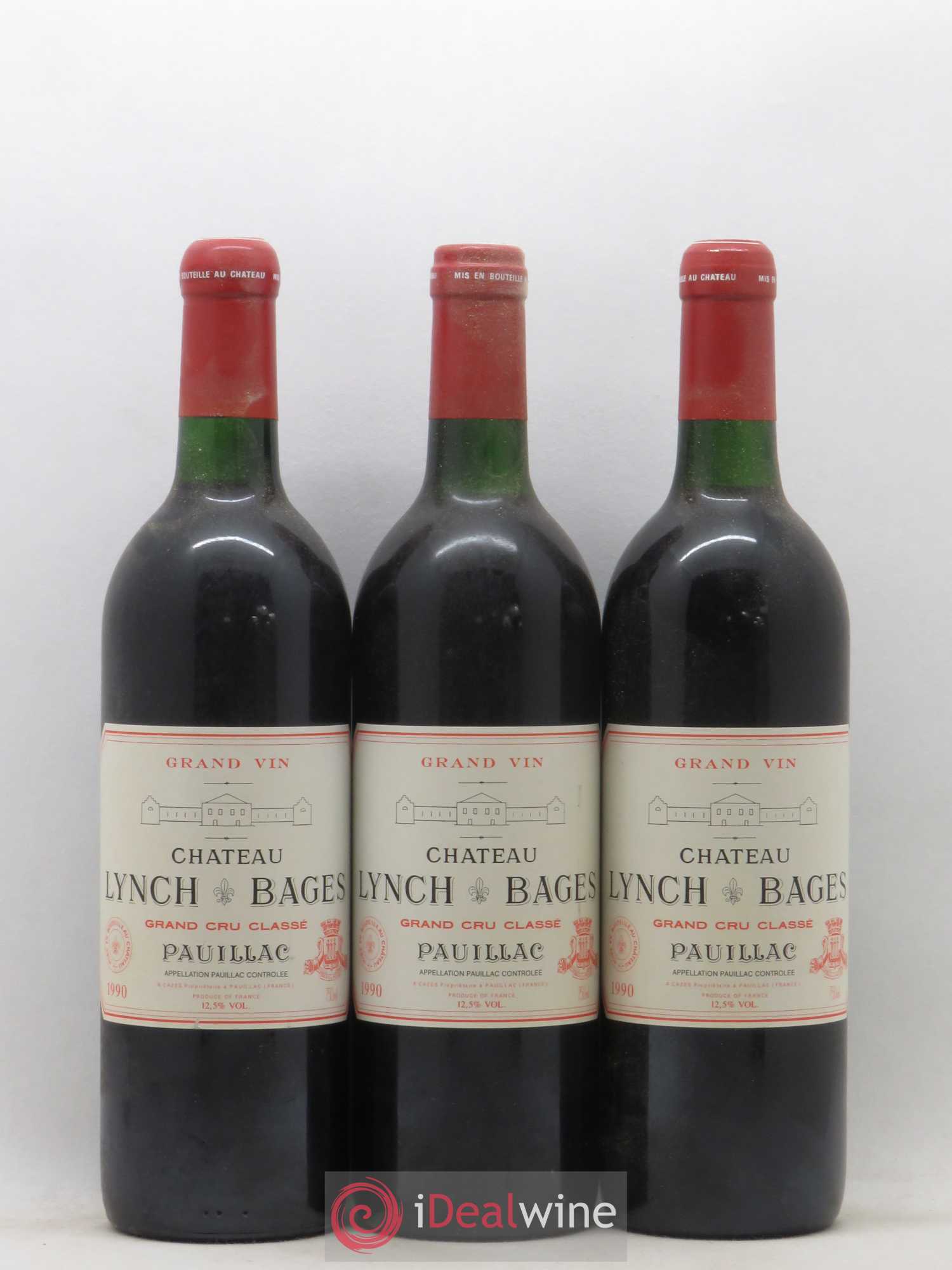 Château Lynch Bages 5ème Grand Cru Classé 1990 - Lot de 12 bouteilles - 1