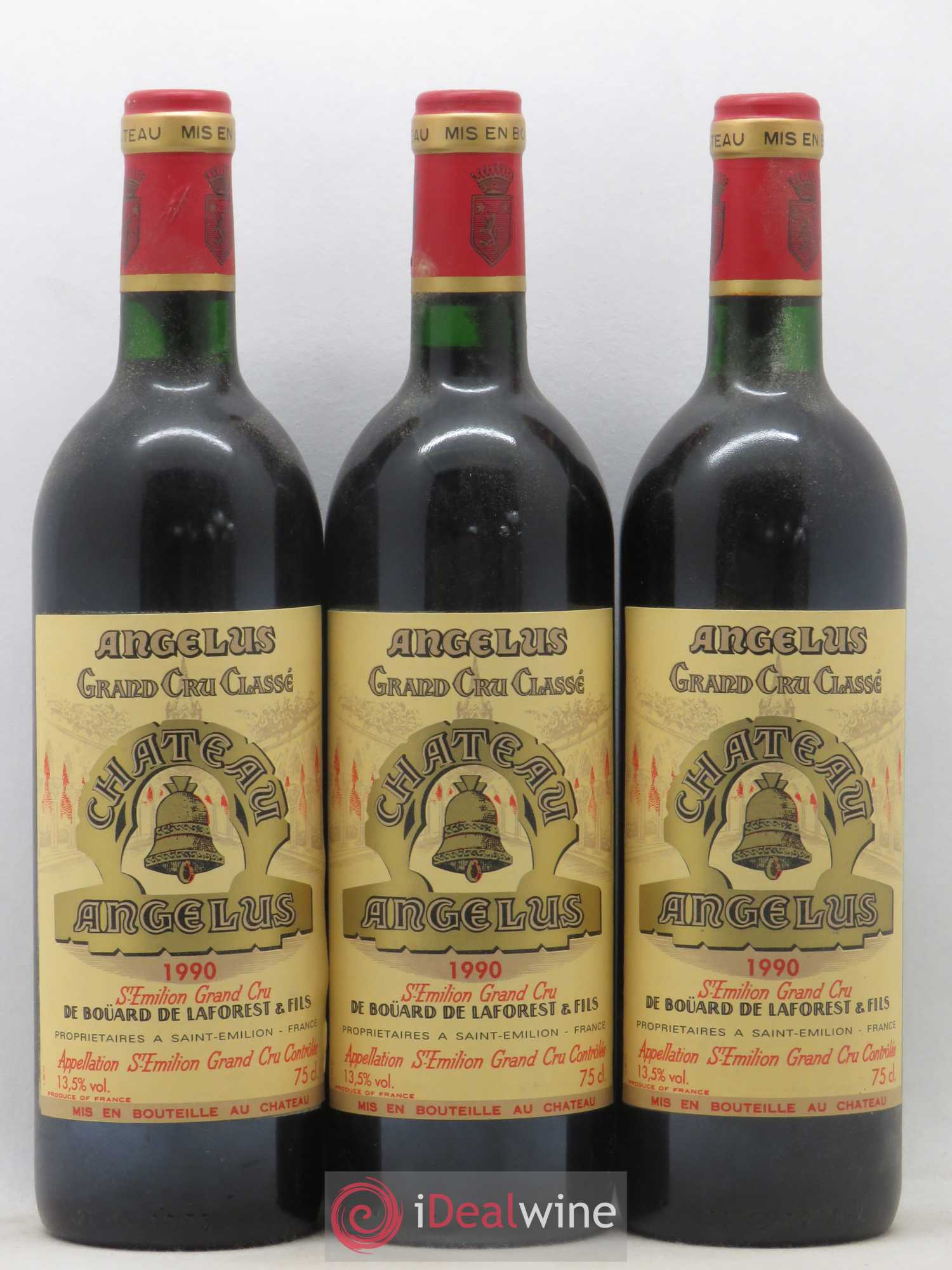 Château Angélus 1er Grand Cru Classé A 1990 - Lot de 12 bouteilles - 1