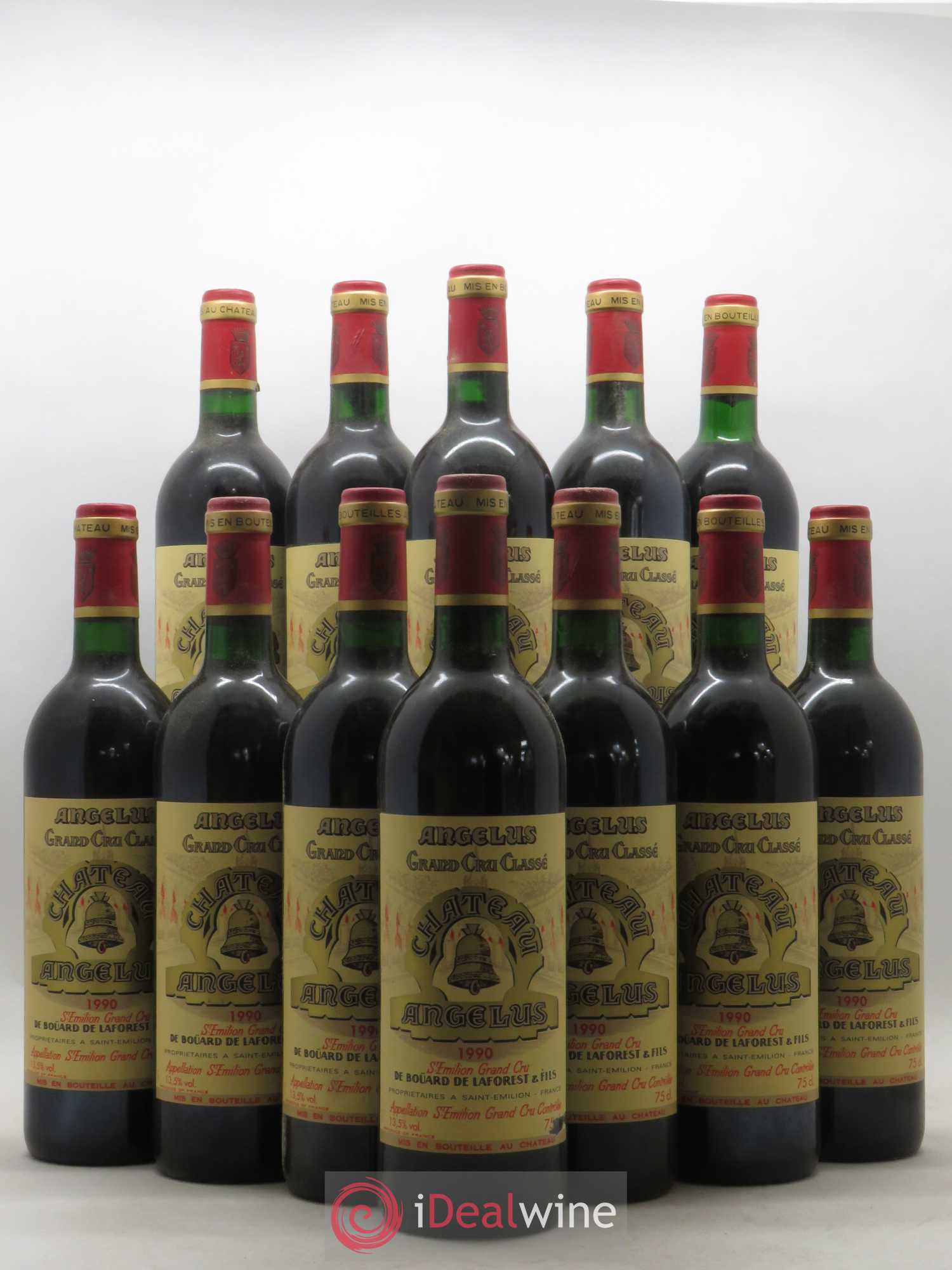 Château Angélus 1er Grand Cru Classé A 1990 - Lot de 12 bouteilles - 0