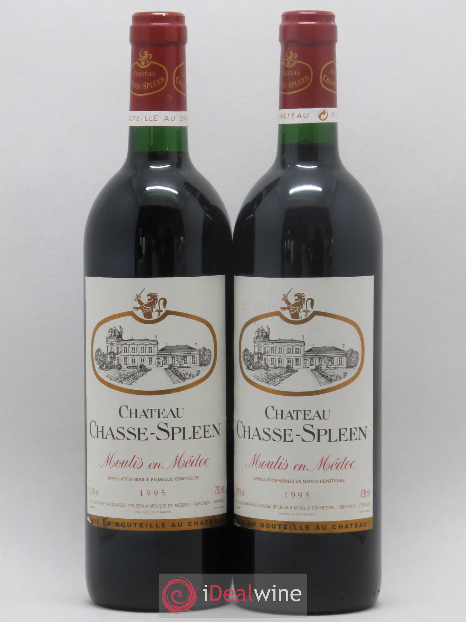 Château Chasse Spleen 1995 - Lot de 2 bouteilles - 0