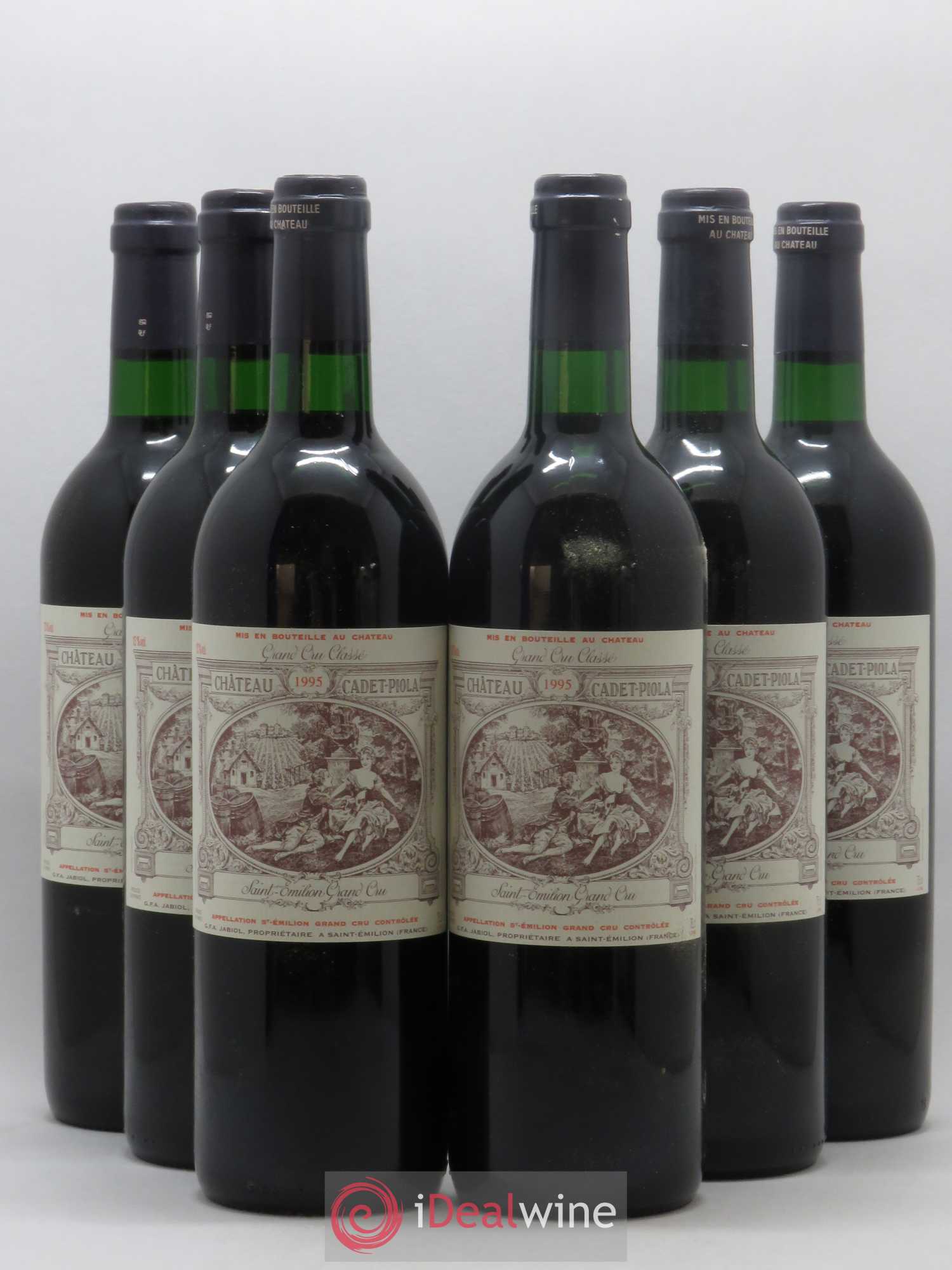 Château Cadet Piola Grand Cru Classé 1995 - Lot de 6 bouteilles - 0