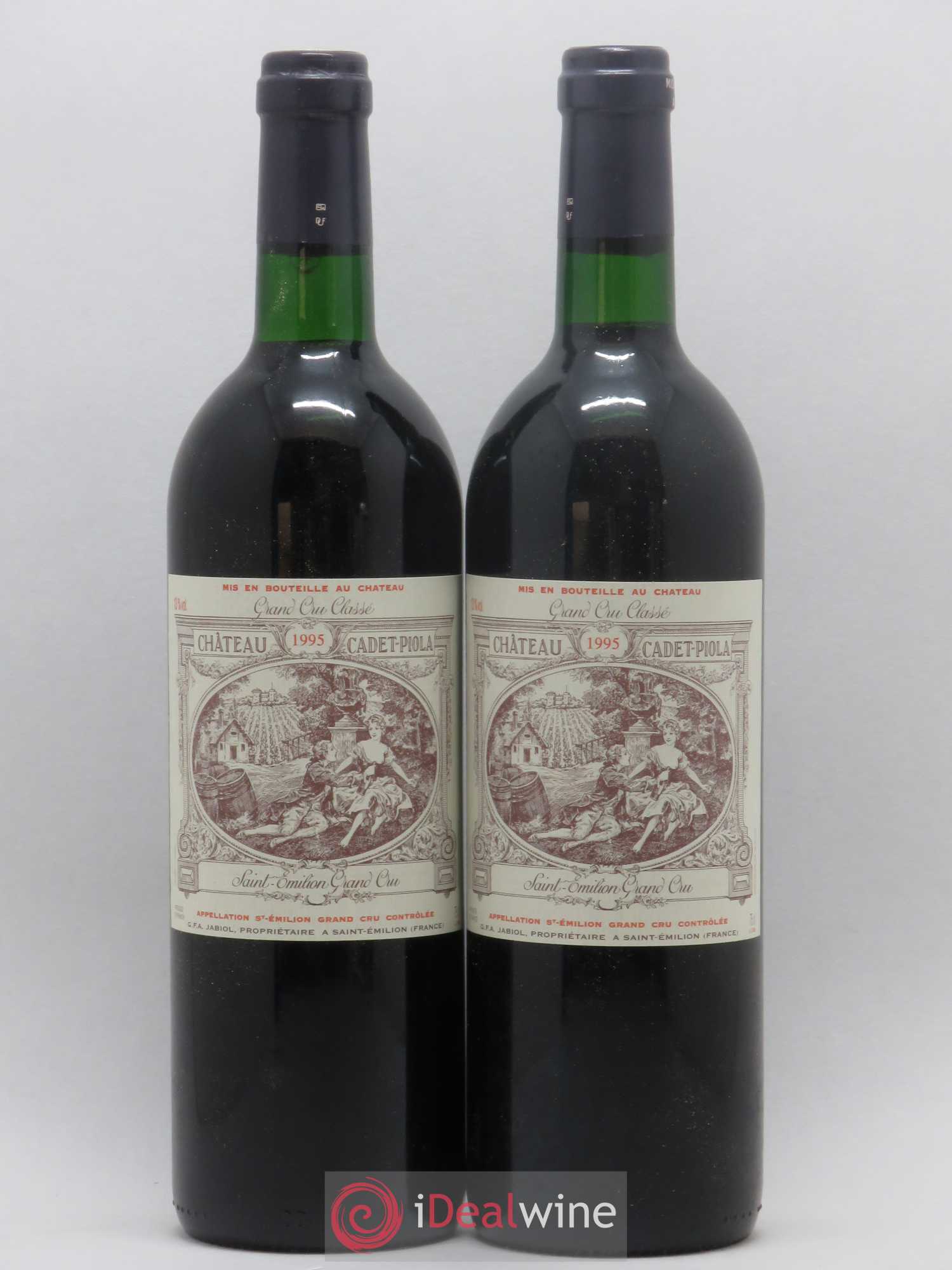 Château Cadet Piola Grand Cru Classé 1995 - Lot de 2 bouteilles - 0